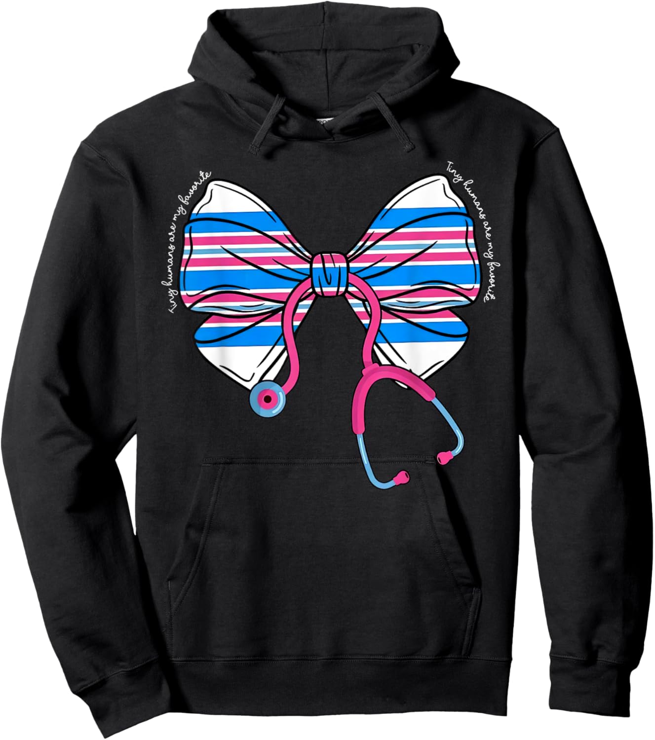 Labor And Delivery Nurse Coquette Stethoscope Baby Blanket Hoodie - Hoodie | Black