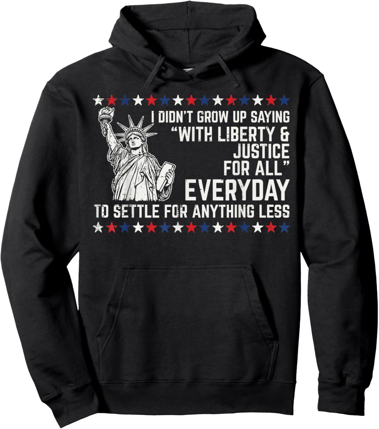 with Liberty and Justice for All 4th of July Men Women Kids Hoodie - Hoodie | Black