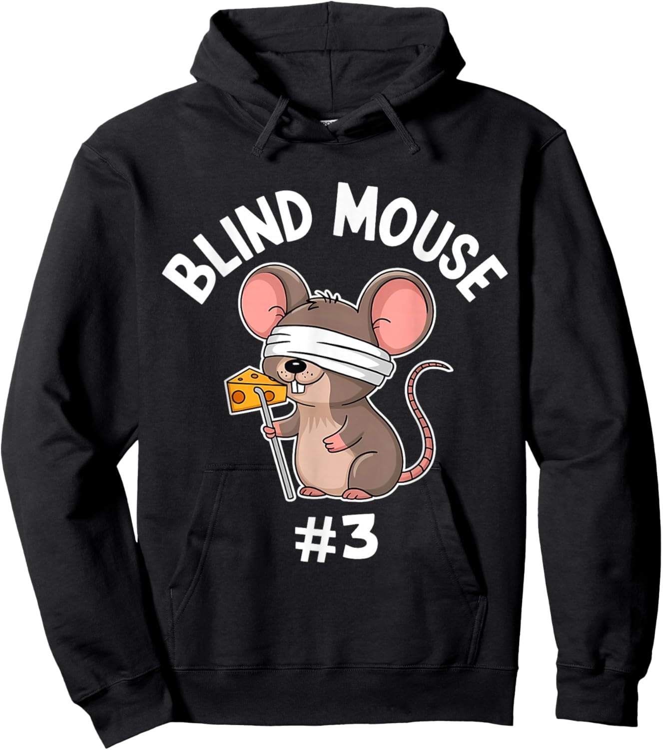 Three Blind Mice Costume Mouse #3 Matching Group Hoodie - Hoodie | Black