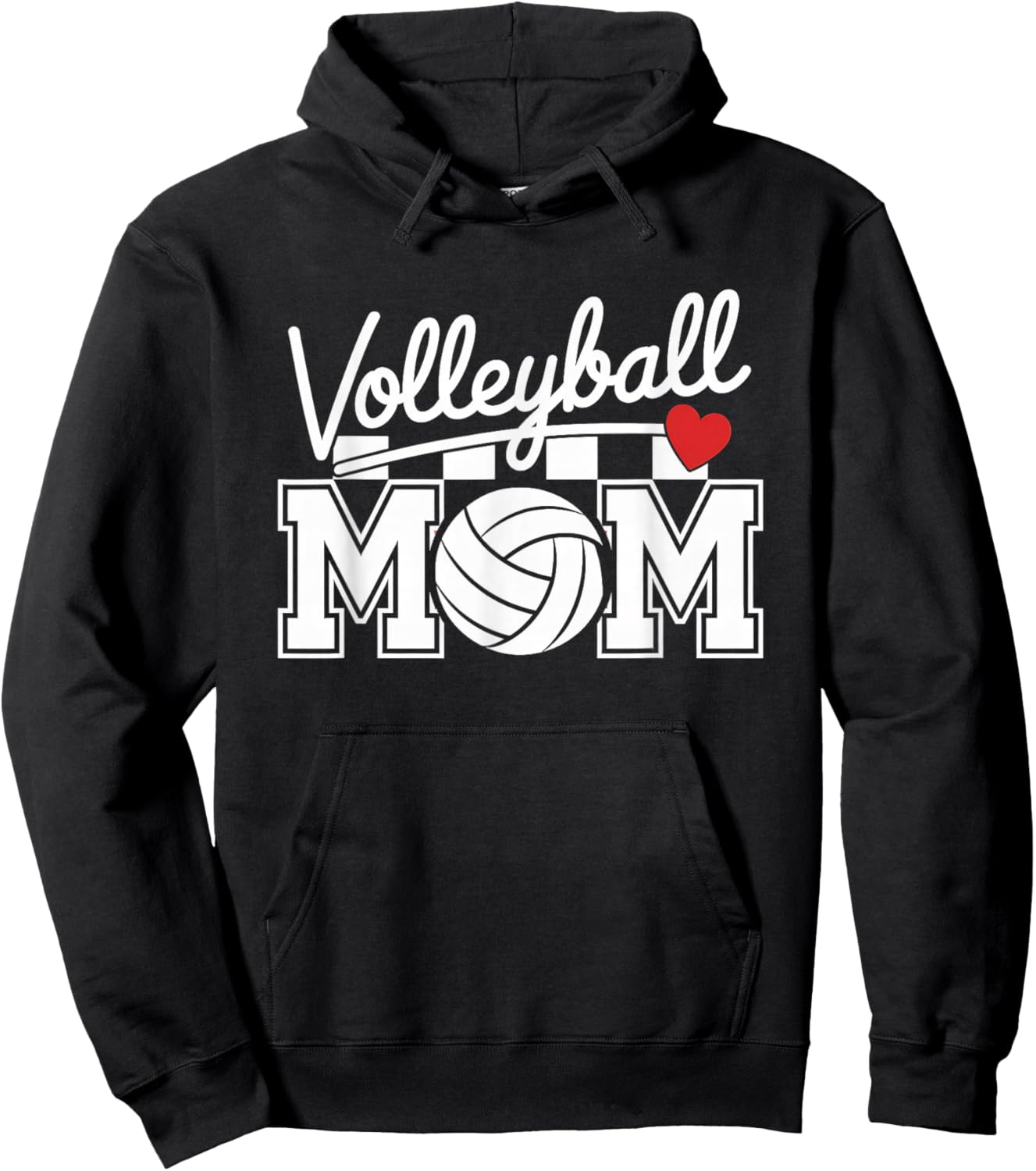 Groovy Volleyball Mom Mother Volleyball Mom Hoodie - Hoodie | Black