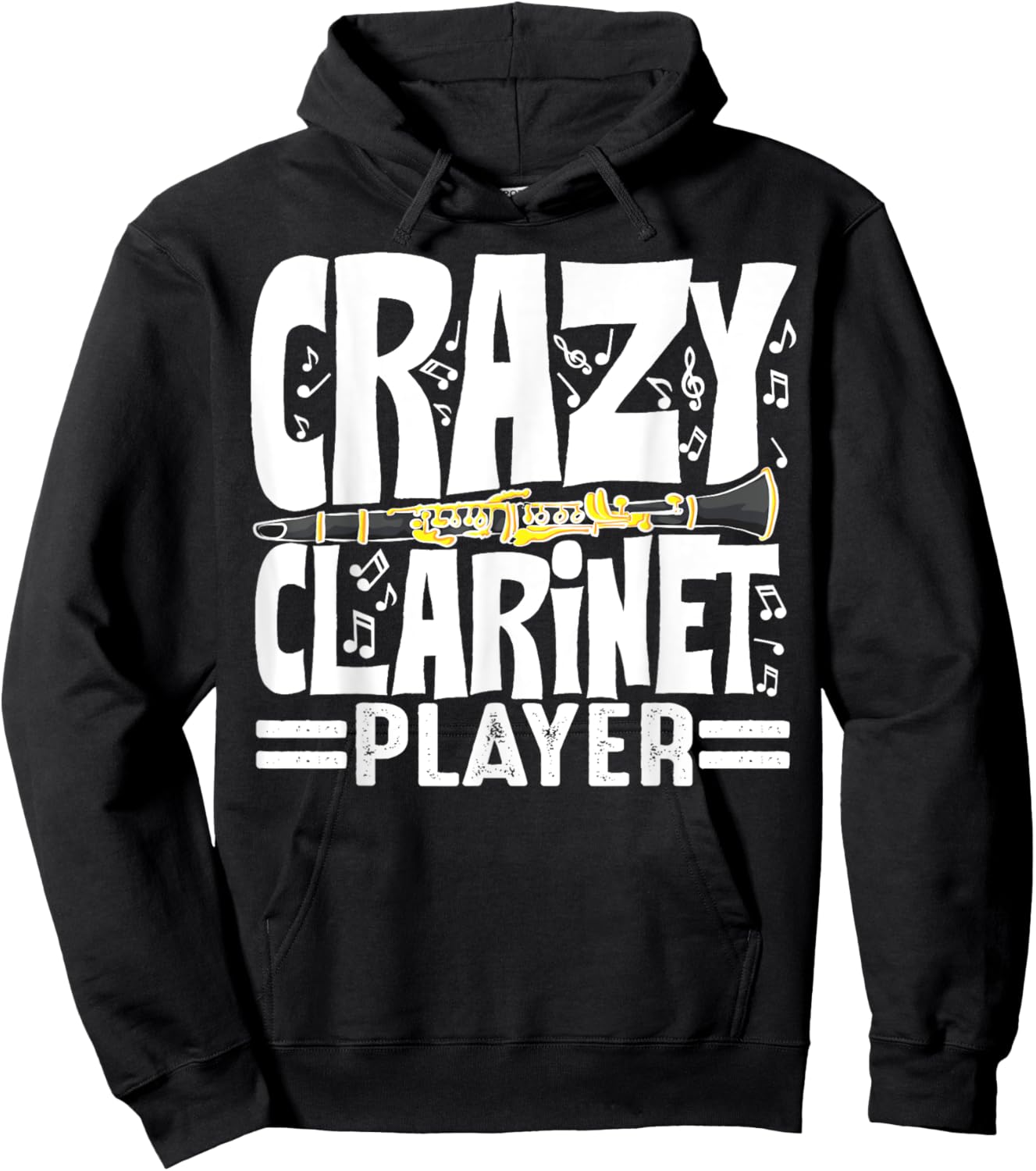Funny Clarinet Player Art Women Clarinetist Clarinet Hoodie - Hoodie | Black