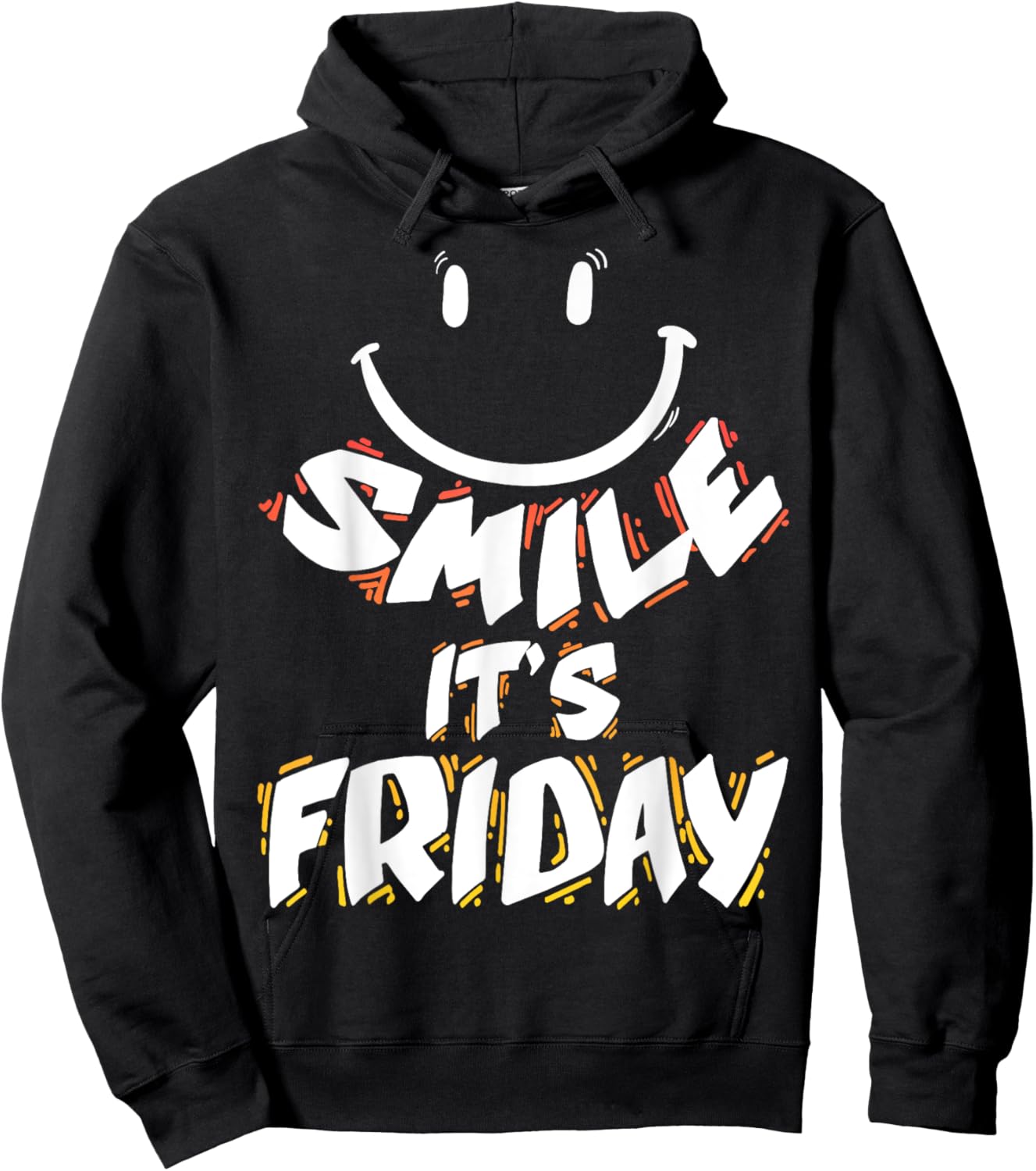 Smile It's Friday Happy Friday Gift Weekend Kids Men Women Hoodie - Hoodie | Black
