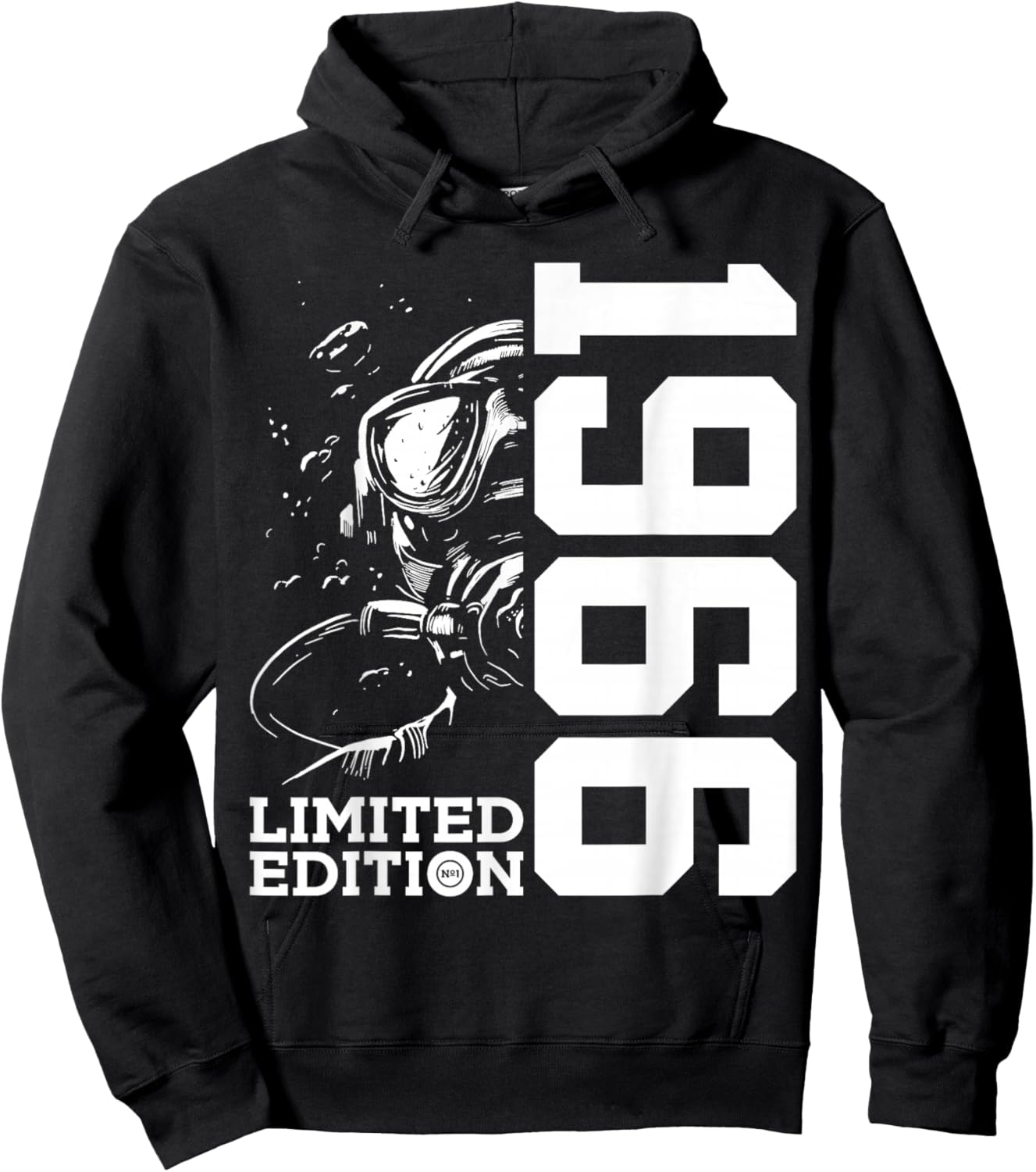60 Ans de plongée en 1966 édition limitée Plongeur 60 Ans Hoodie - Hoodie | Black