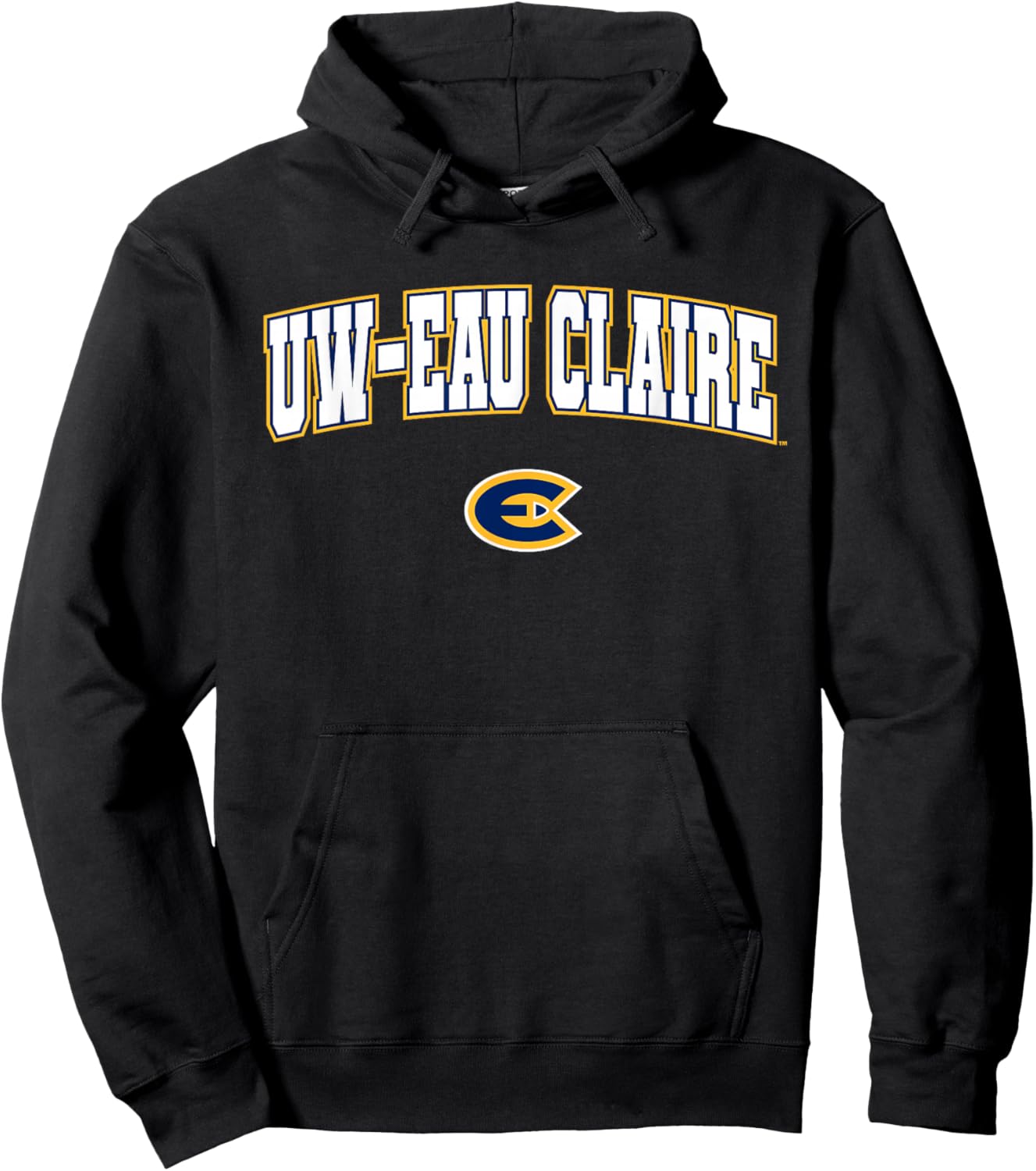 University of Wisconsin-Eau Claire Blugolds Arch Logo Hoodie - Hoodie | Black