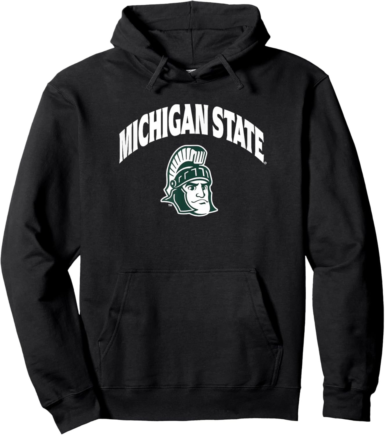 Michigan State Spartans Arch Over Mascot Black Hoodie - Hoodie | Black