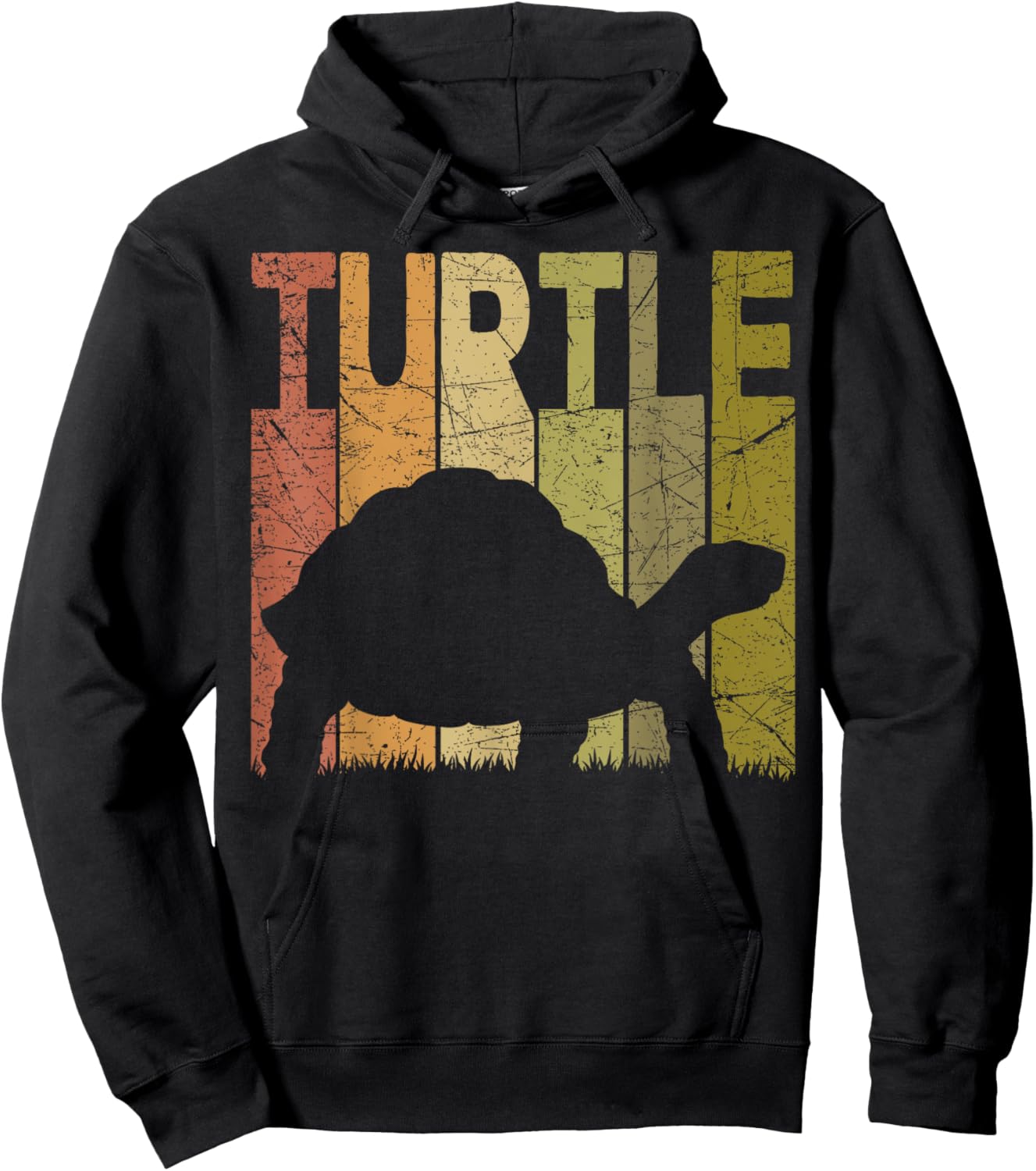 Turtle Vintage Sea Turtle Retro Herpetology Tortoise Hoodie - Hoodie | Black