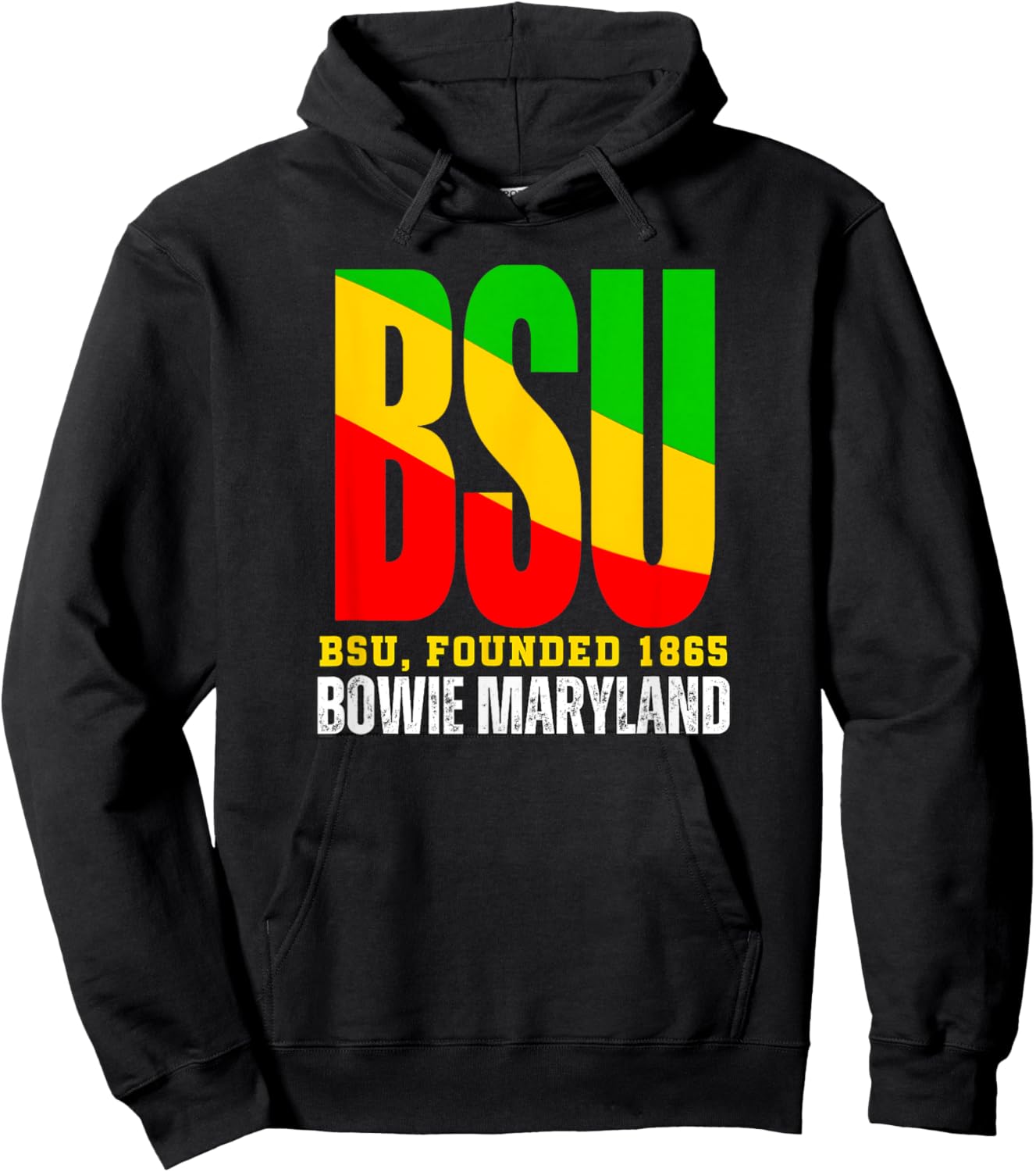 Bowie State, BSU, Souvenir HBC Urban Design Hoodie - Hoodie | Black