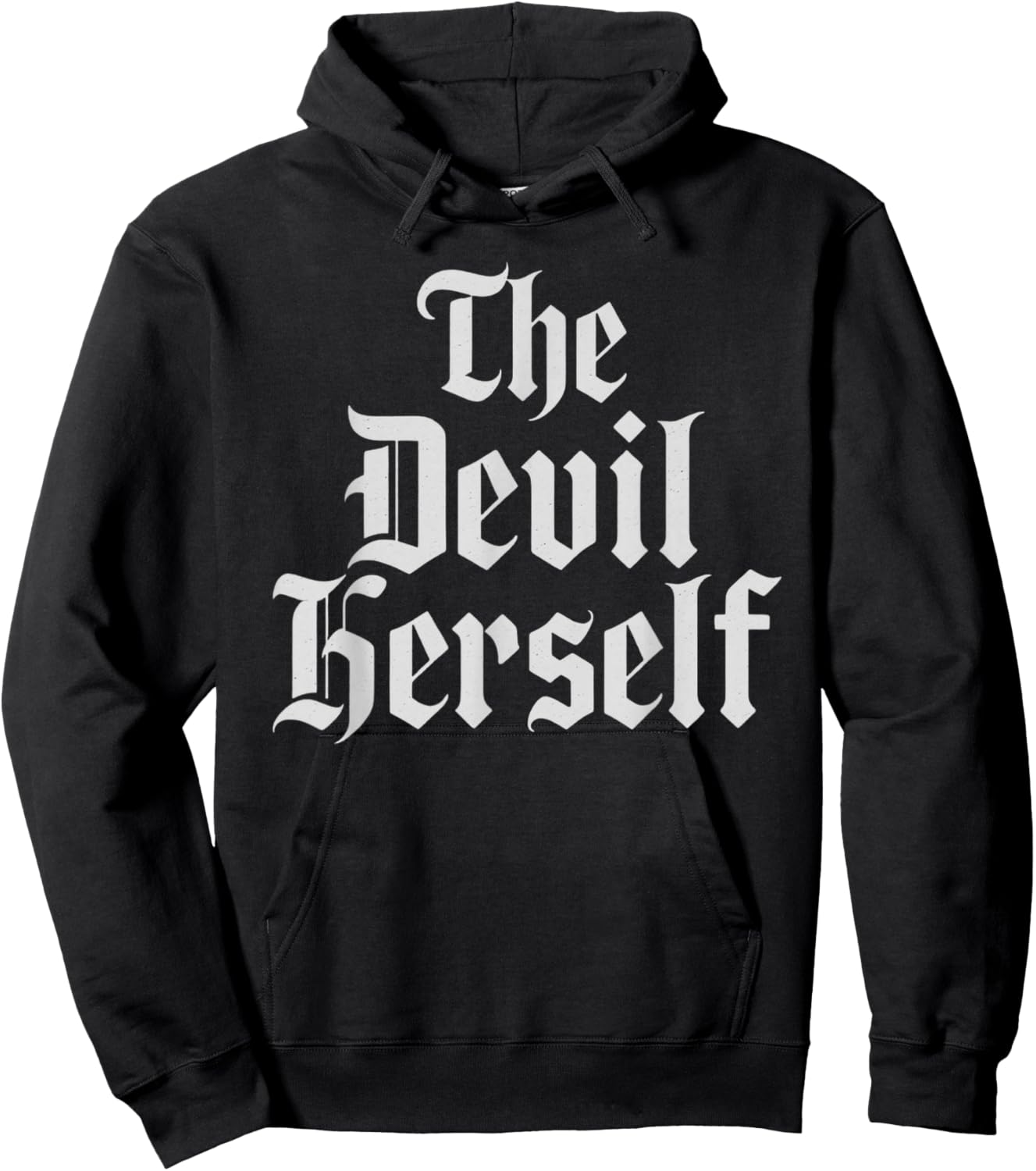 The Devil Herself Dark Feminine Occult Humor Design Hoodie - Hoodie | Black