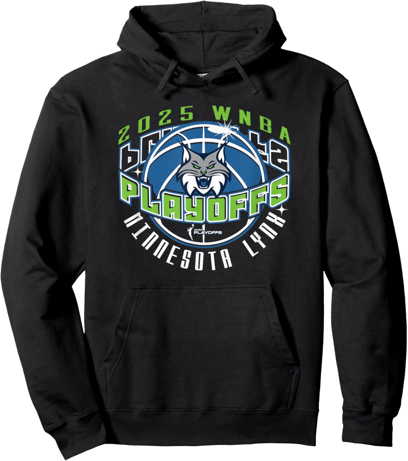 WNBA Official Minnesota Lynx 2025 Playoffs Award Tour Hoodie - Hoodie | Black