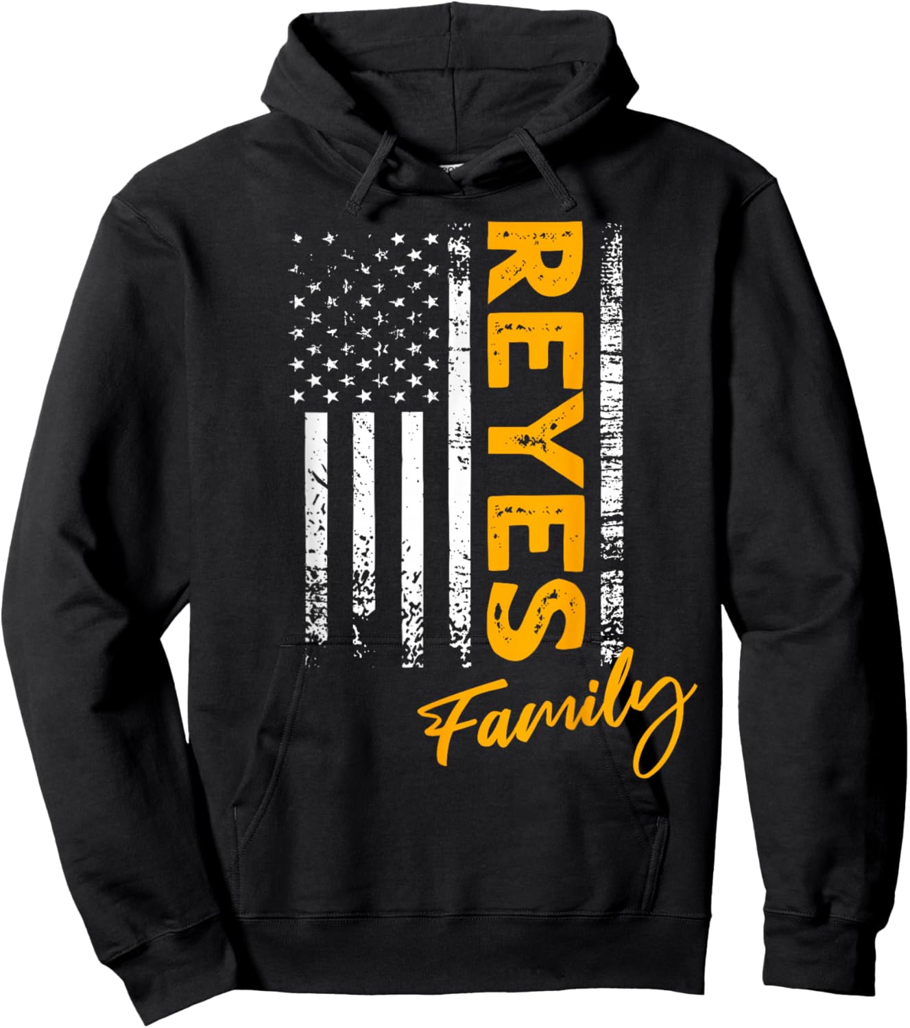 Reyes Surname American Reyes Last Name Reyes Hoodie - Hoodie | Black