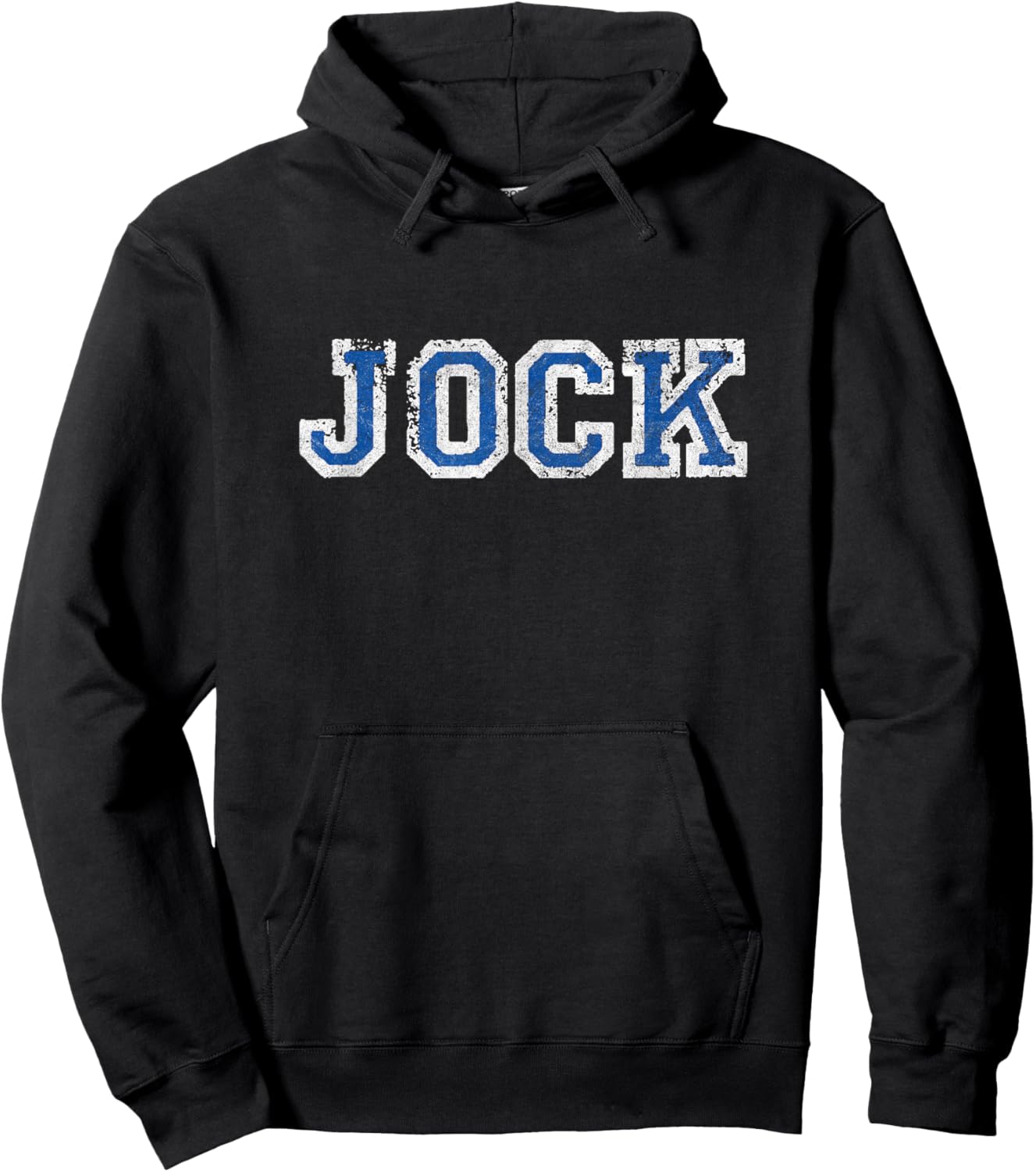 JOCK retro varsity distressed sports player cosplay college Hoodie - Hoodie | Black