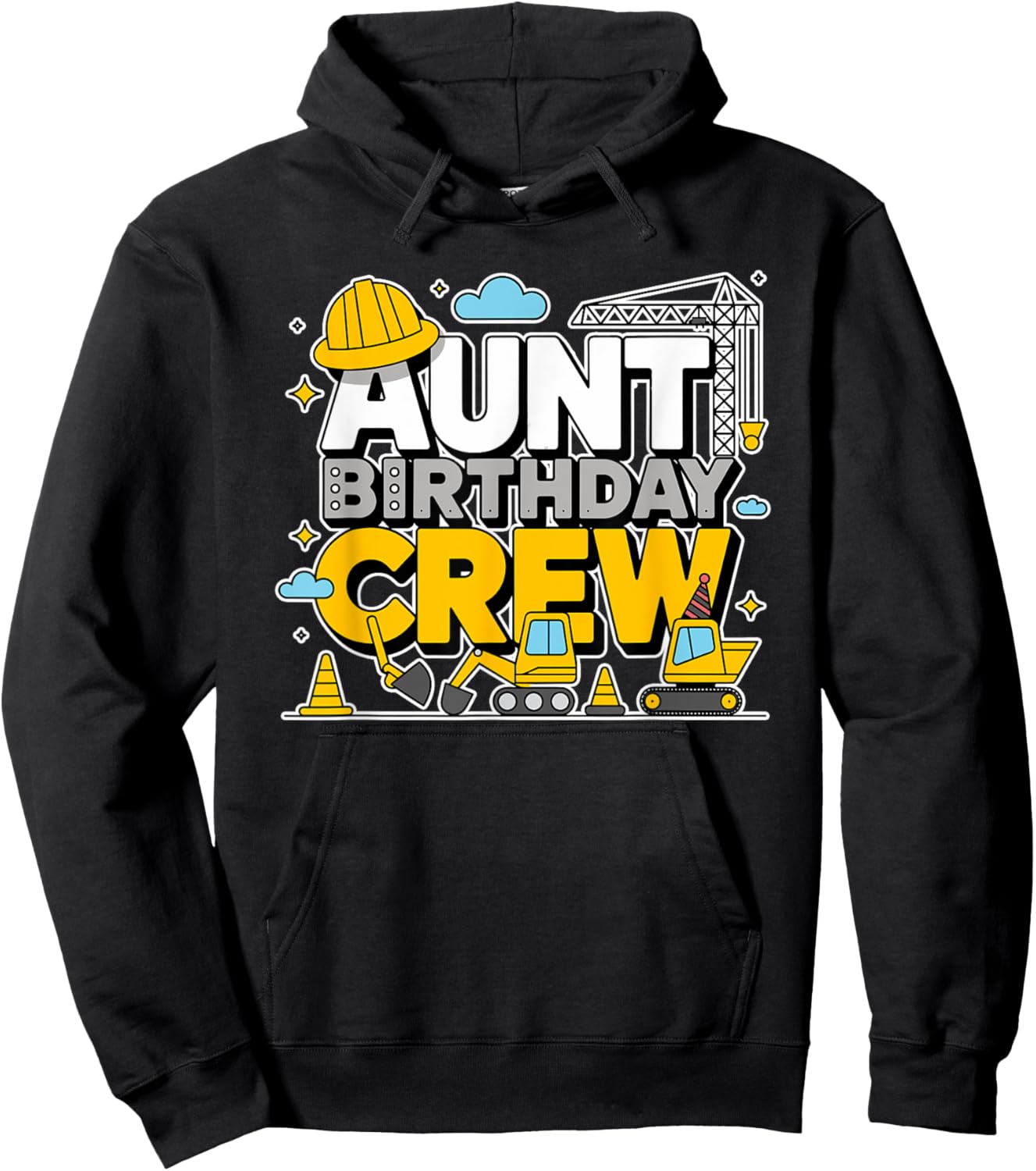 Tante Geburtstag Crew Bau Bagger Party Familie Hoodie - Hoodie | Black