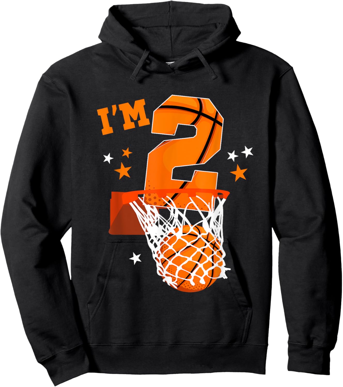 2nd Birthday Basketball Themed For Boy 2 Year Old Hoodie - Hoodie | Black