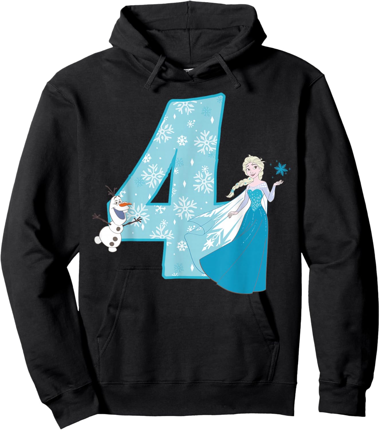 Frozen Elsa 4 Geburtstag Hoodie - Hoodie | Black