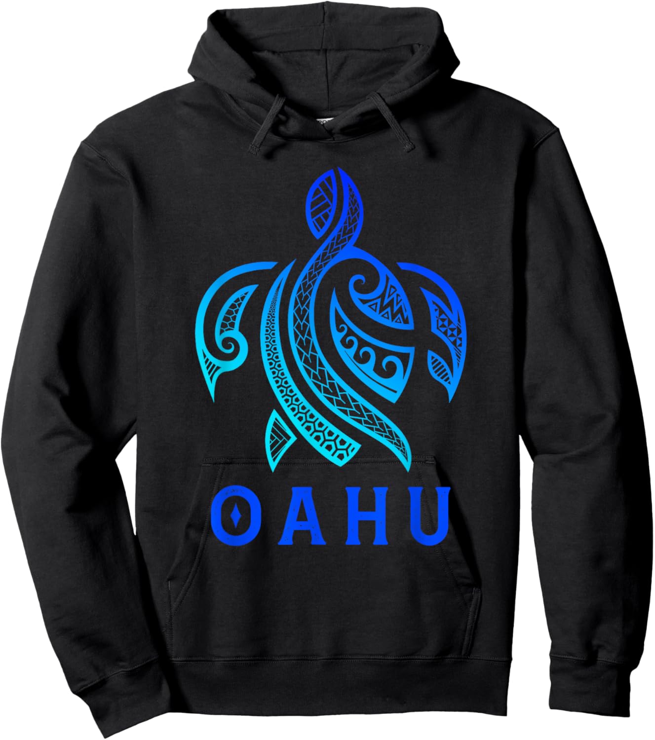 Tribal Sea Turtle Oahu Hawaii Hawaiian Turtle Maori Art Hoodie - Hoodie | Black
