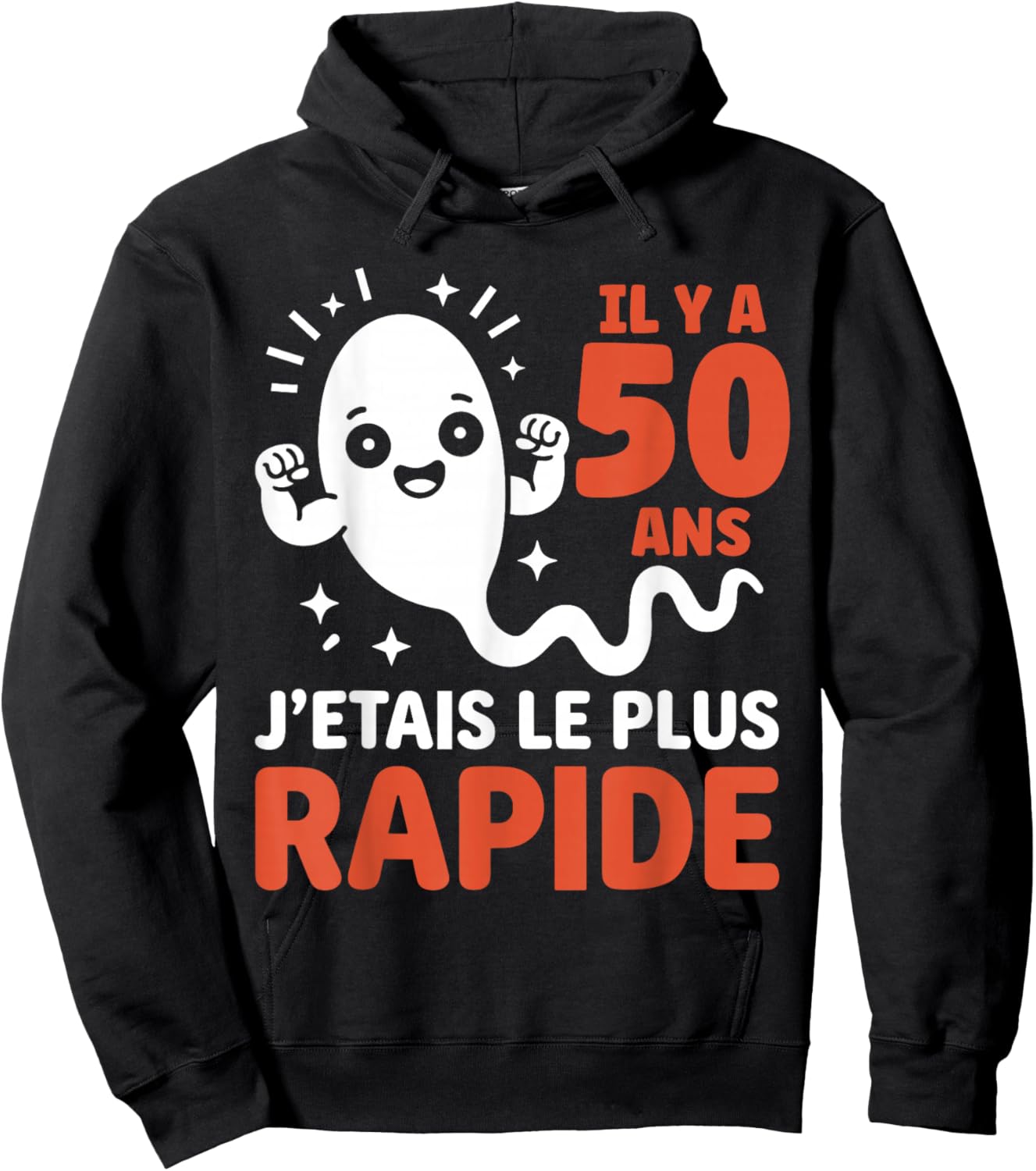 Graine Le Plus Rapide Humour Blague Anniversaire 50 Ans Hoodie - Hoodie | Black