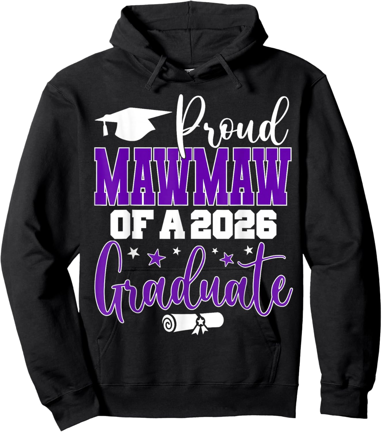 Mawmaw Senior 2026 Proud Mawmaw of A Class of 2026 Graduate Hoodie - Hoodie | Black