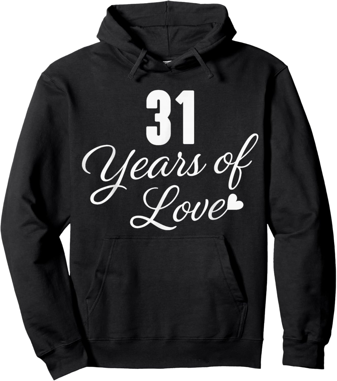 Couples Married 31 Years - Classic 31st Wedding Anniversary Hoodie - Hoodie | Black