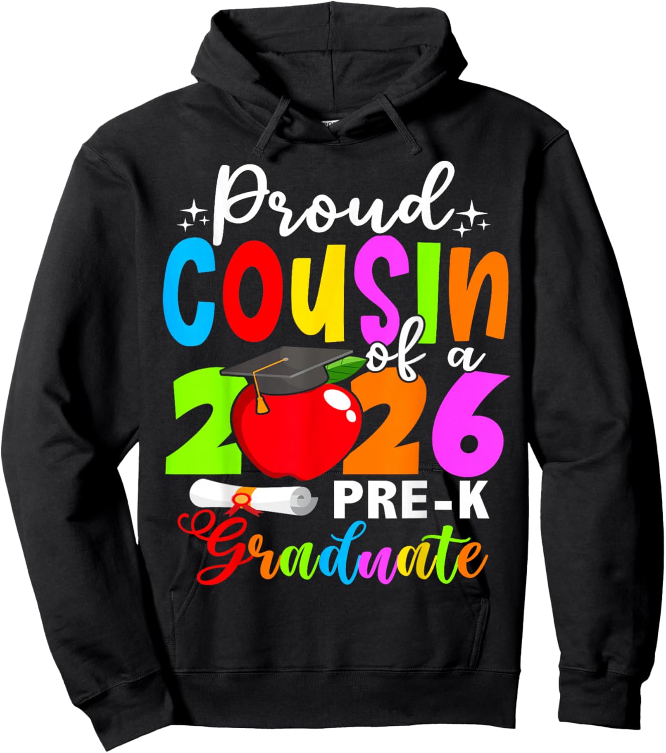 Proud Cousin of 2026 Pre-K Graduate Mothers Day Graduation Hoodie - Hoodie | Black