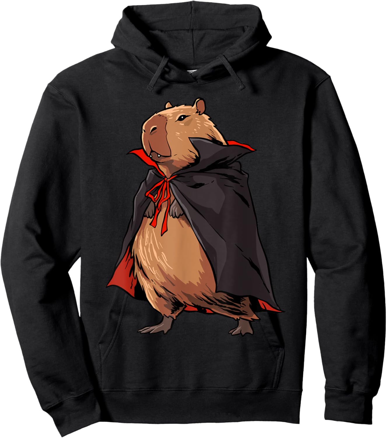 Capybara Shirt Halloween Capybara Vampire Vampybara Rodent Hoodie - Hoodie | Black