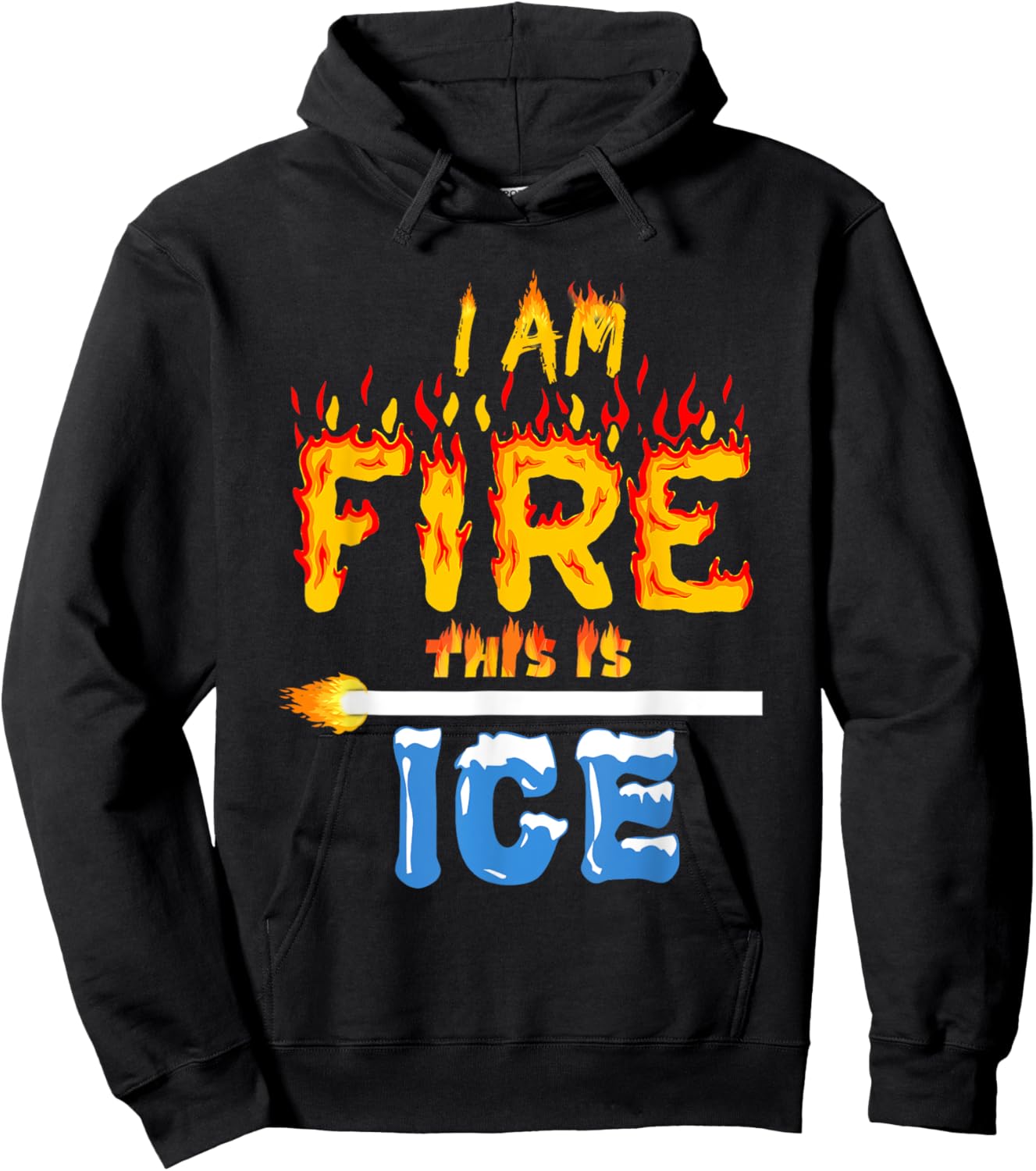 Funny Ice and Fire Costume Halloween Family Matching Women Hoodie - Hoodie | Black