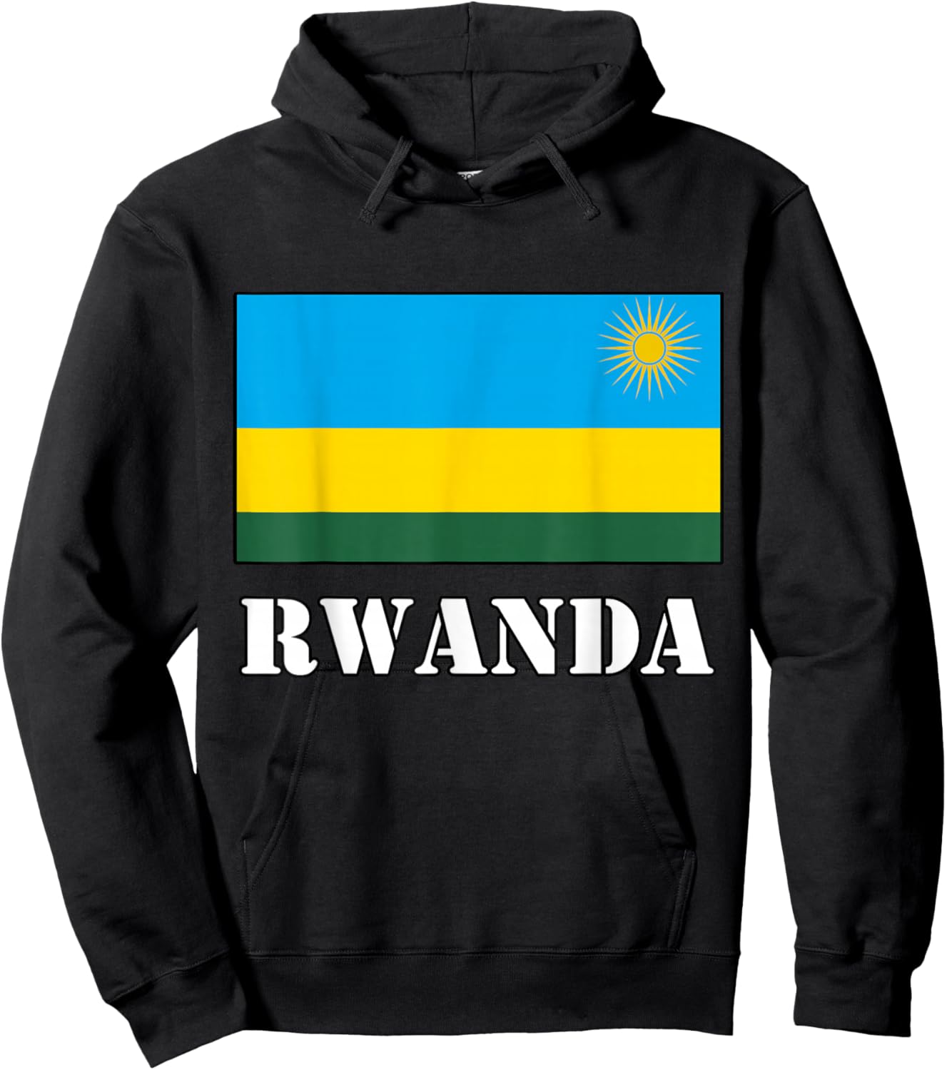 Rwanda Rwandan Roots Rwandan Pride Heritage Rwandan Flag Hoodie - Hoodie | Black
