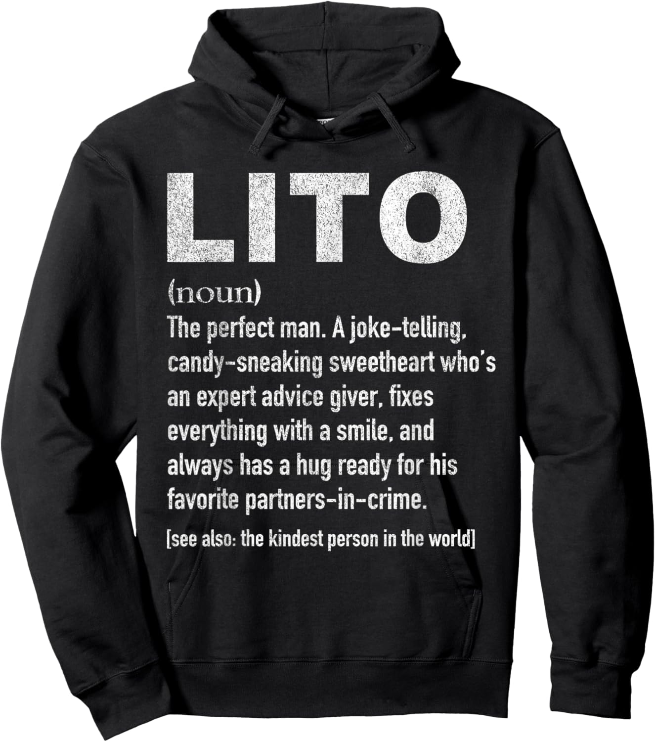 Lito Definiton Funny Spanish Mexican Grandpa Definition Hoodie - Hoodie | Black
