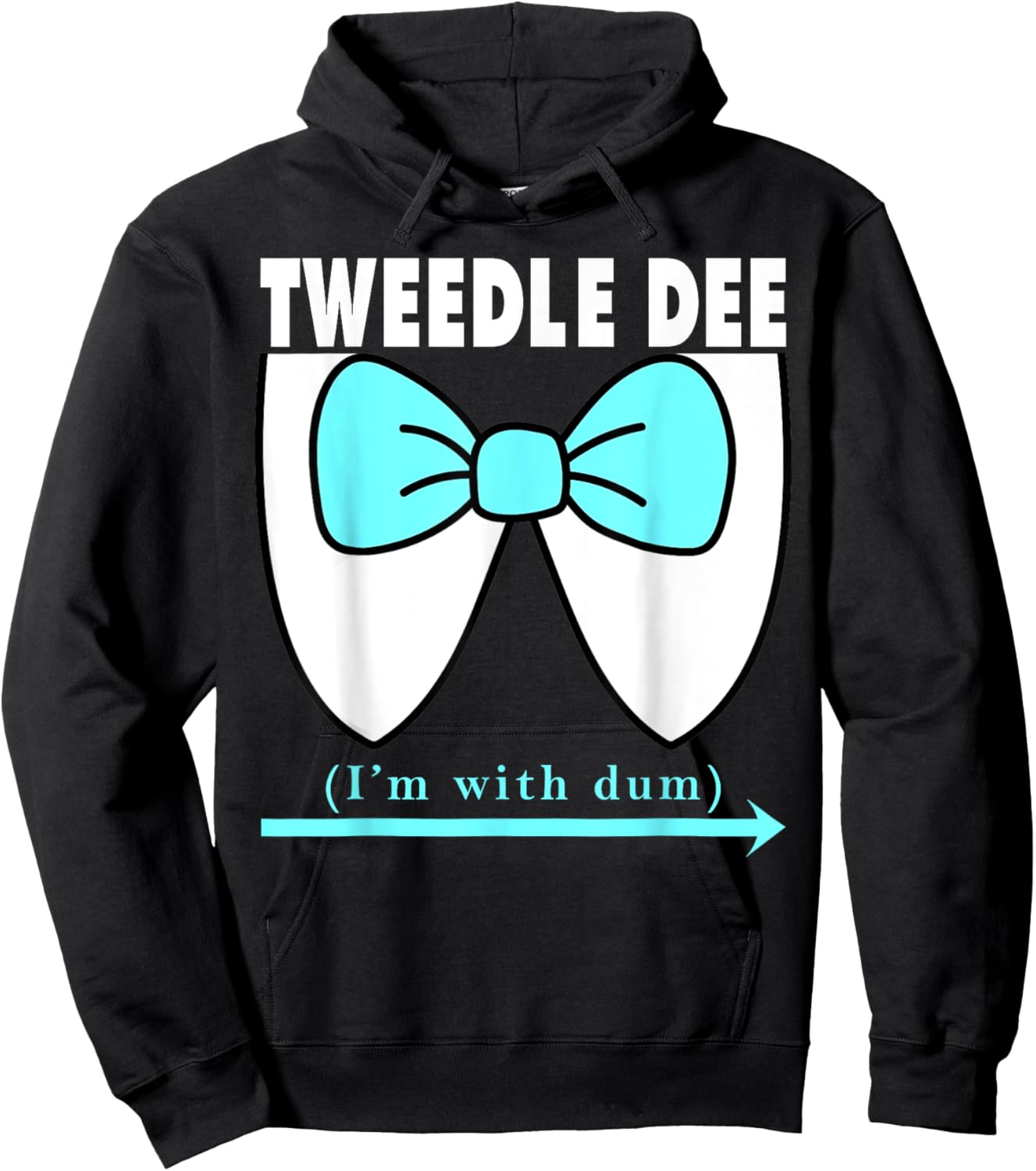 Adult Halloween Black Small Classic Fit Polyester 100% Short Sleeve Pull On 1 Count 0 Pockets Big Blue Bow Tie and Collar Hoodie - Hoodie | Black