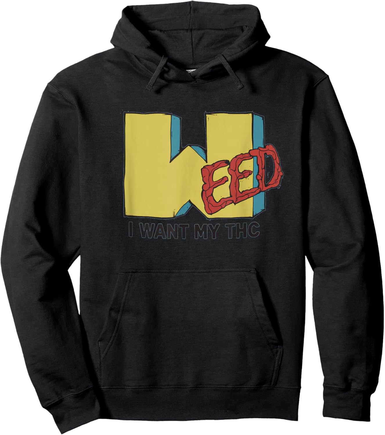 I Want My THC - Funny Marijuana Logo Parody Hoodie - Hoodie | Black