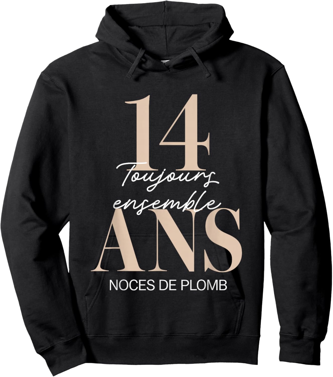 14 Years Wedding Gift – Lead Wedding Hoodie - Hoodie | Black