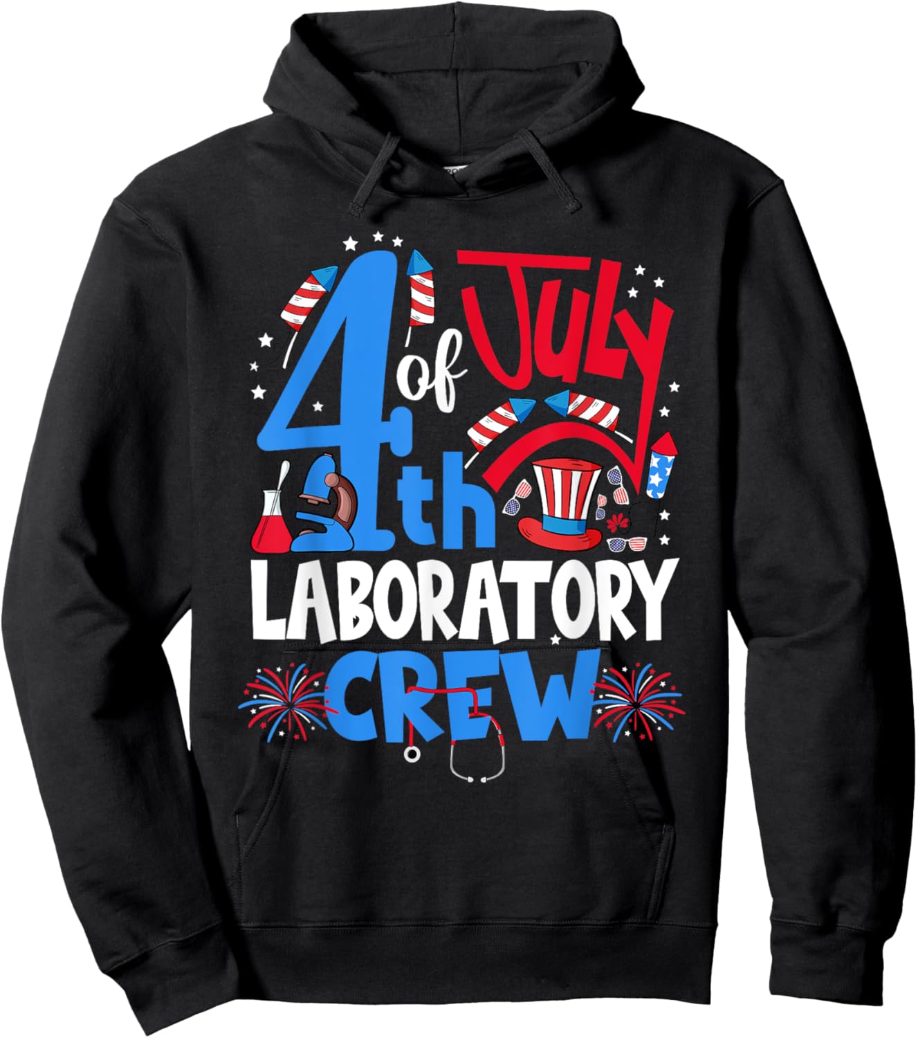 4th Of July Laboratory Crew Laboratory Tech 4th Of July Men Hoodie - Hoodie | Black