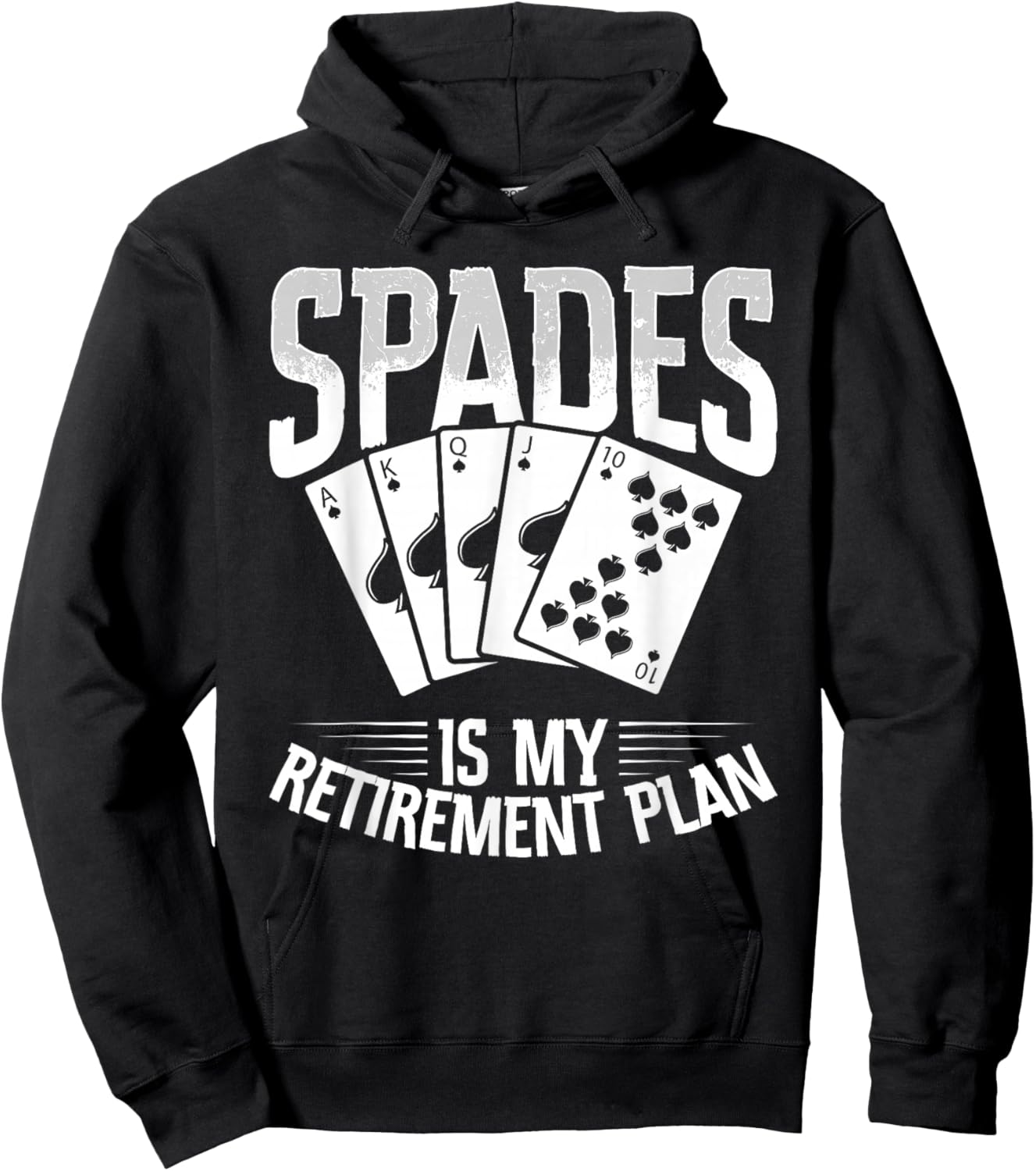 Spades Playing Cards Set Spades King Queen Cards Fan Spades Hoodie - Hoodie | Black