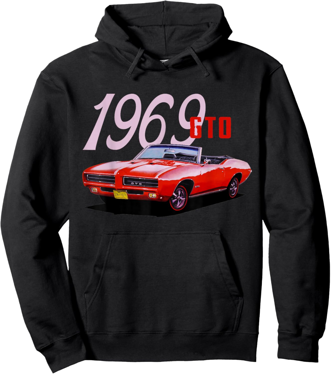 1969 69 GTO Classic Car Old School Muscle Car Hoodie - Hoodie | Black