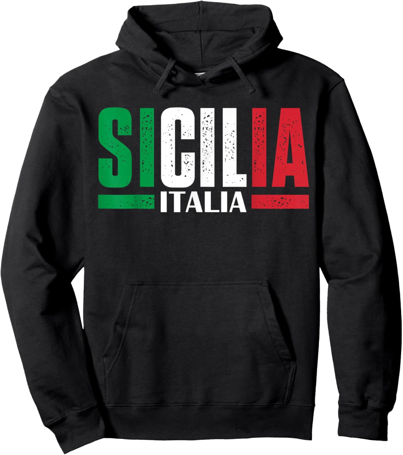 Sicilia Italia Flag Sicily Italy Sicilian Hoodie - Hoodie | Black