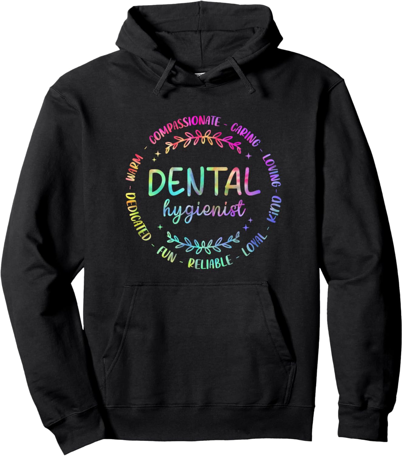 Tie Dye Dental Hygienist RDH Dentist Dental Hygienist Hoodie - Hoodie | Black