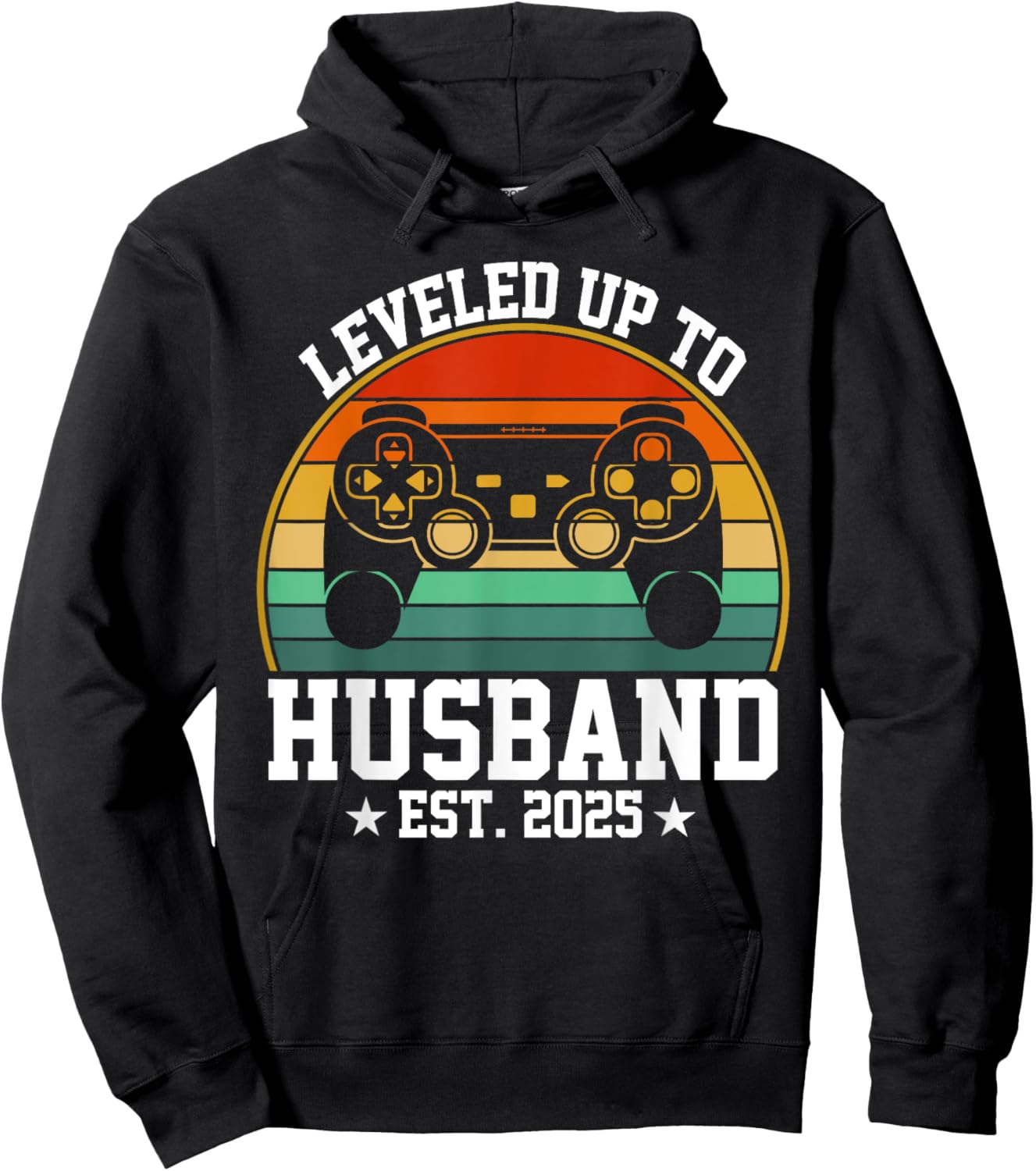 Husband Level Unlocked Est.2025 I Leveled Up To Husband Hoodie - Hoodie | Black