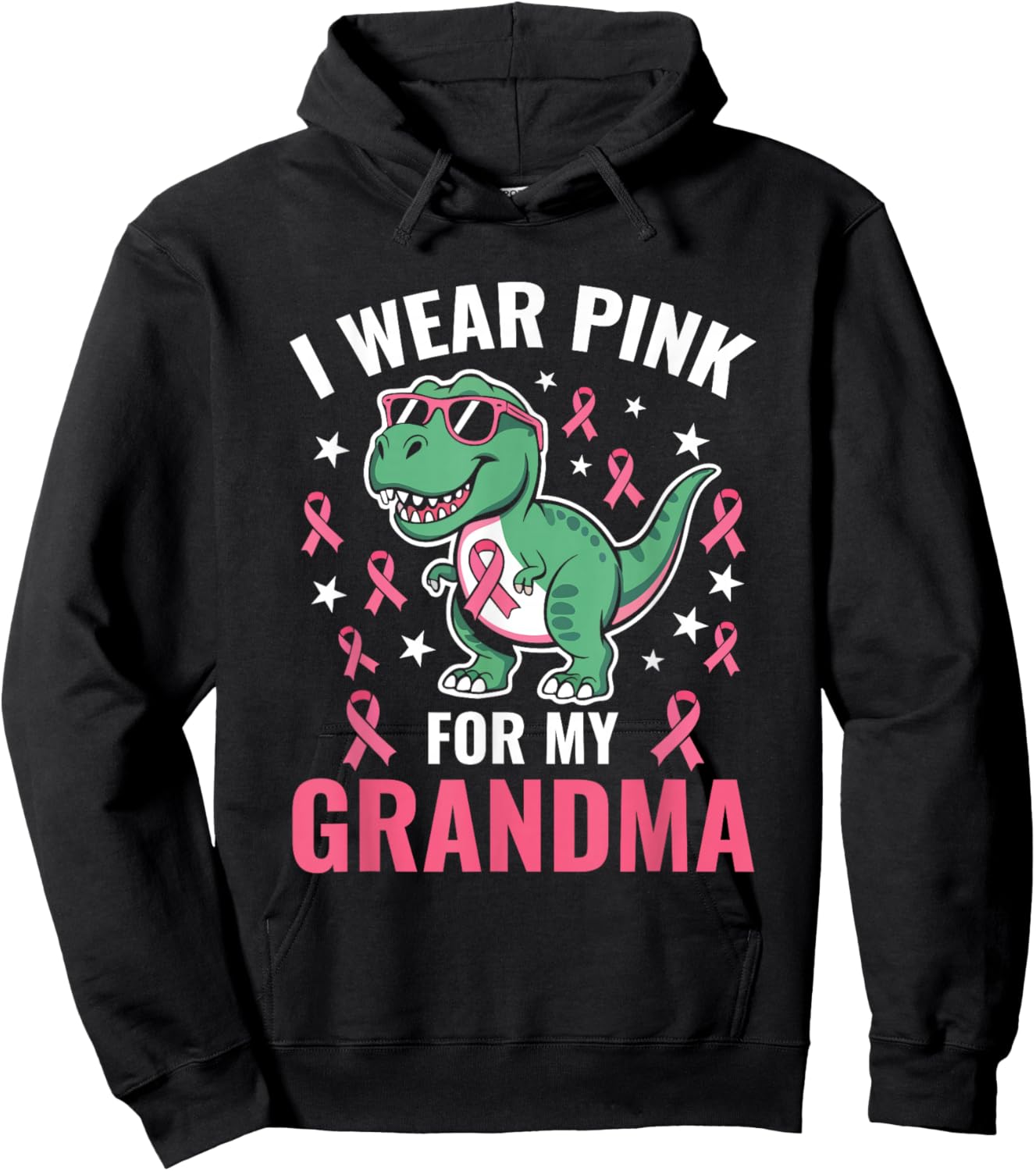 I Wear Pink for My Grandma Hoodie - Hoodie | Black