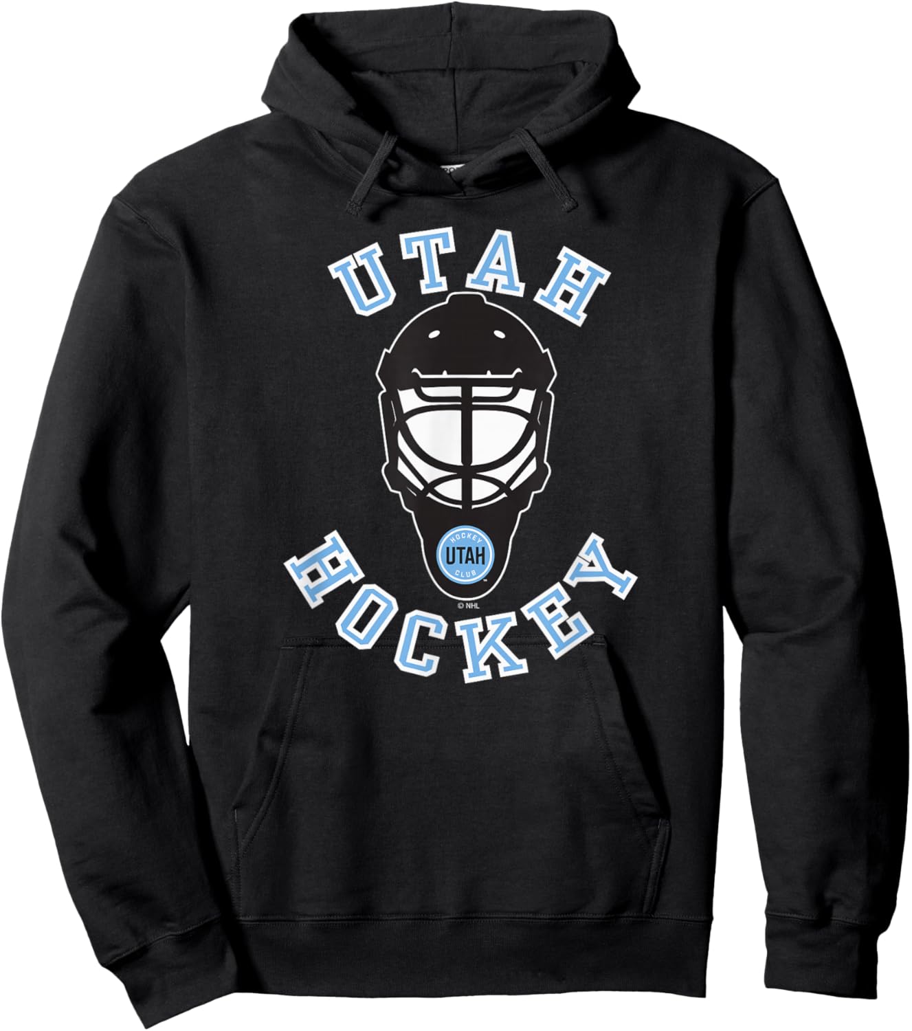 Utah Hockey Club Hockey Mask Dark Heather Hoodie - Hoodie | Black