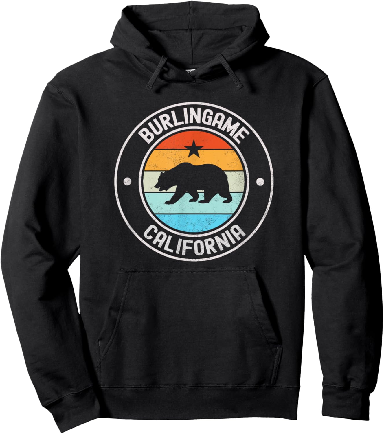 Burlingame, California Hoodie - Hoodie | Black