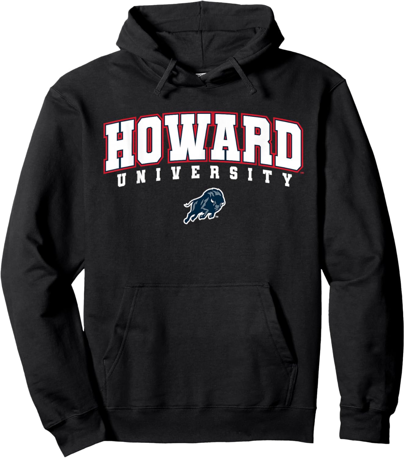 Howard University Bison Arch Logo Hoodie - Hoodie | Black