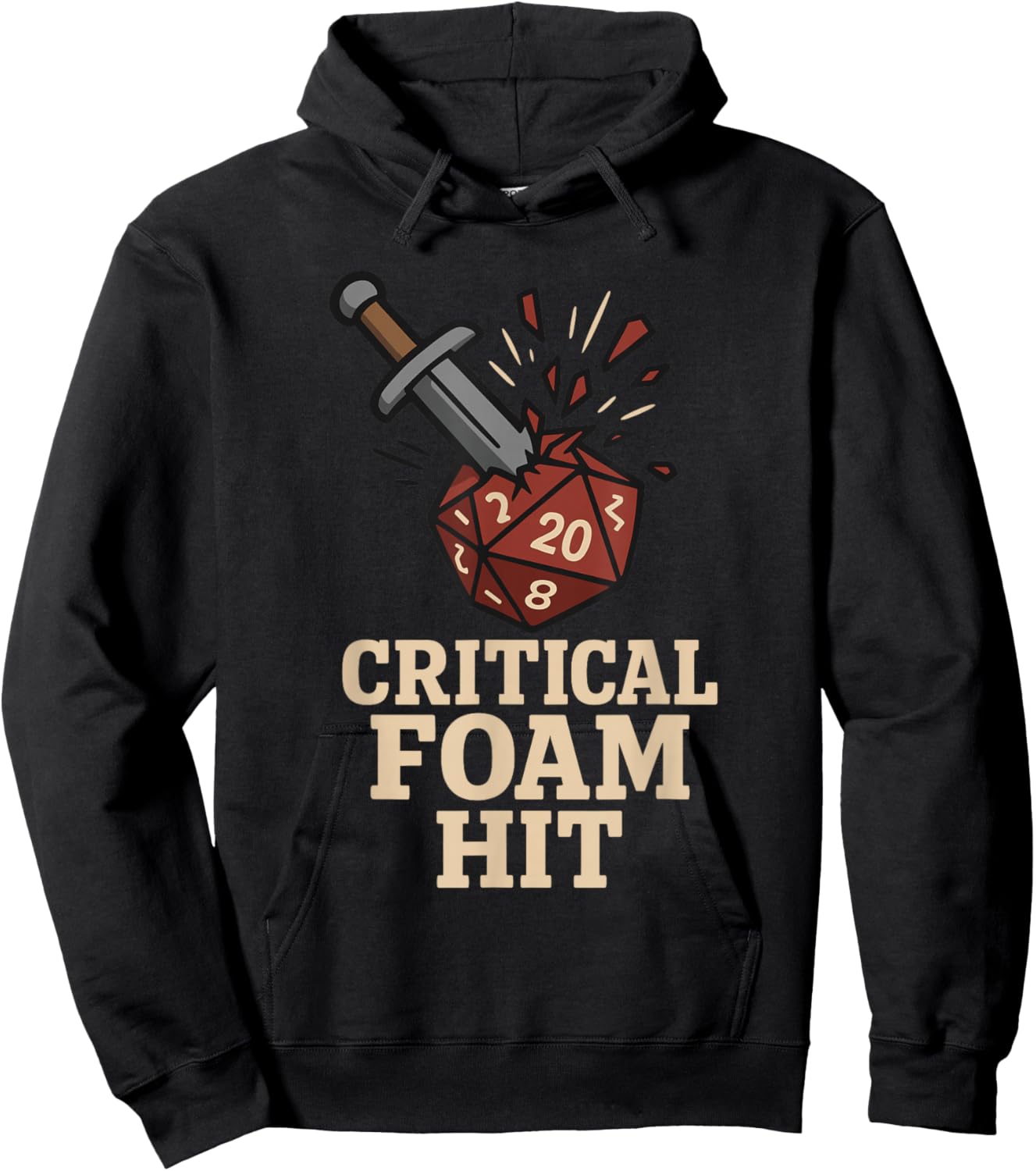 LARP Fighter Warrior Guild Blade Medieval Fantasy Roleplay Hoodie - Hoodie | Black