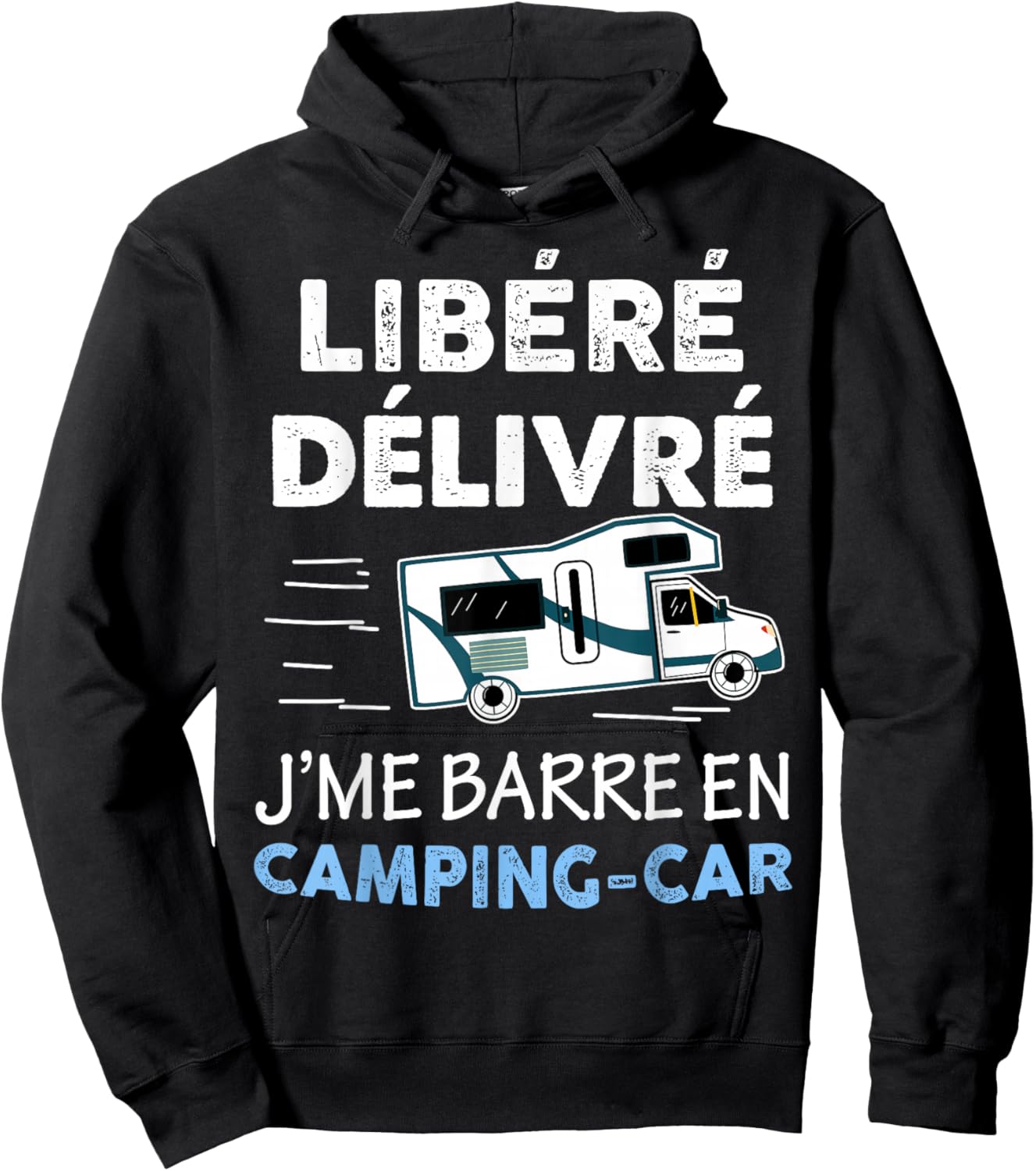 Released Issued Je me Barre en Camper Van Gift Man Grandpa Hoodie - Hoodie | Black