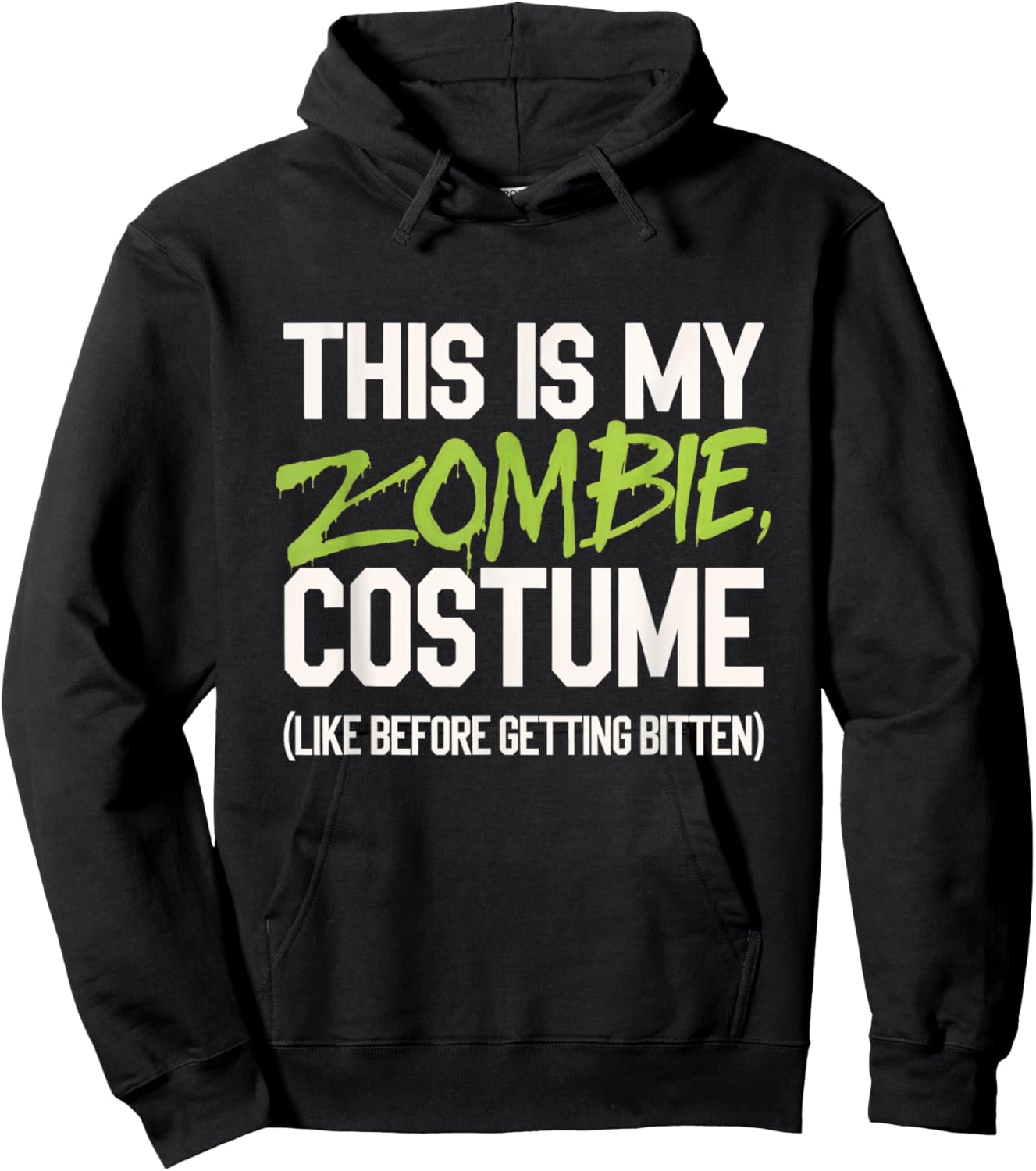 This Is My Zombie Costume Zombie Halloween Costume Hoodie - Hoodie | Black