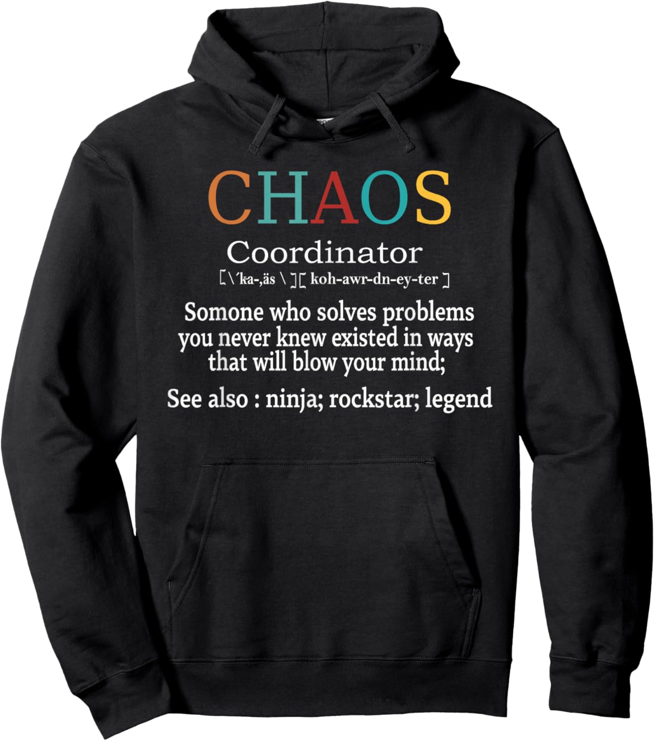 Chaos Coordinator Boss Women Lady Professional Day Hoodie - Hoodie | Black