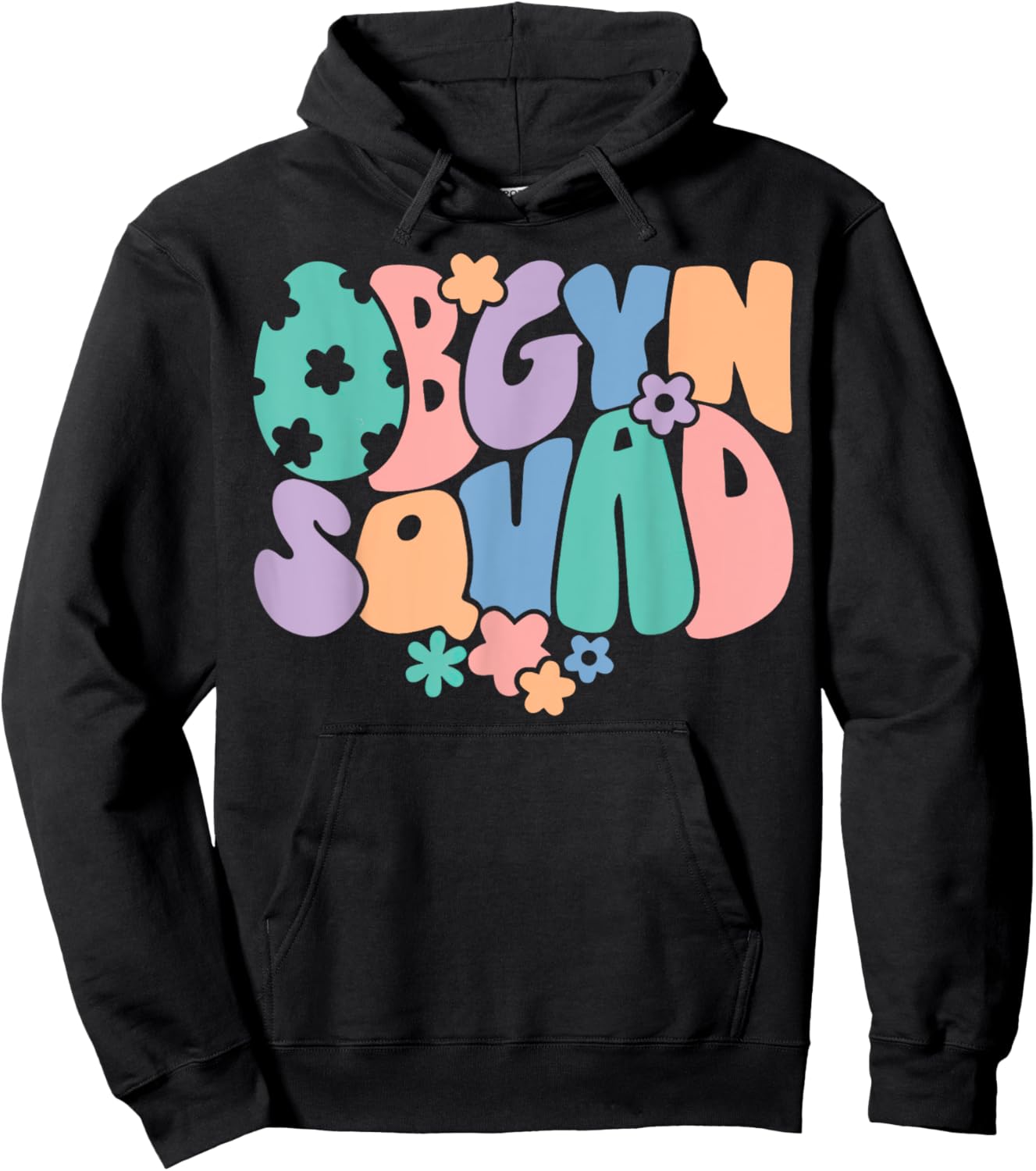 Retro OBGYN Squad Egg Easter Obstetrician Gynecologist Nurse Hoodie - Hoodie | Black