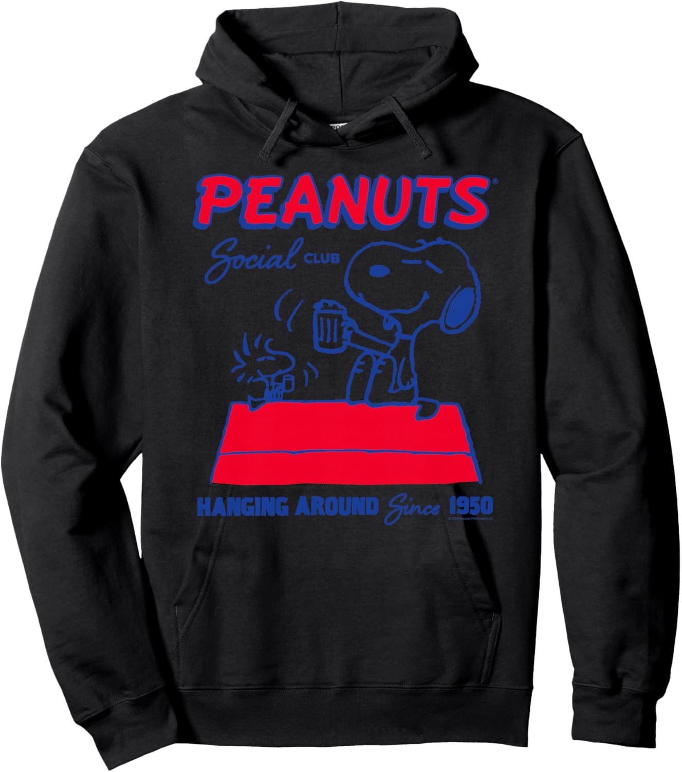 Peanuts Snoopy Woodstock Social 50s Hang Out Vintage-Freunde Premium Hoodie - Hoodie | Black