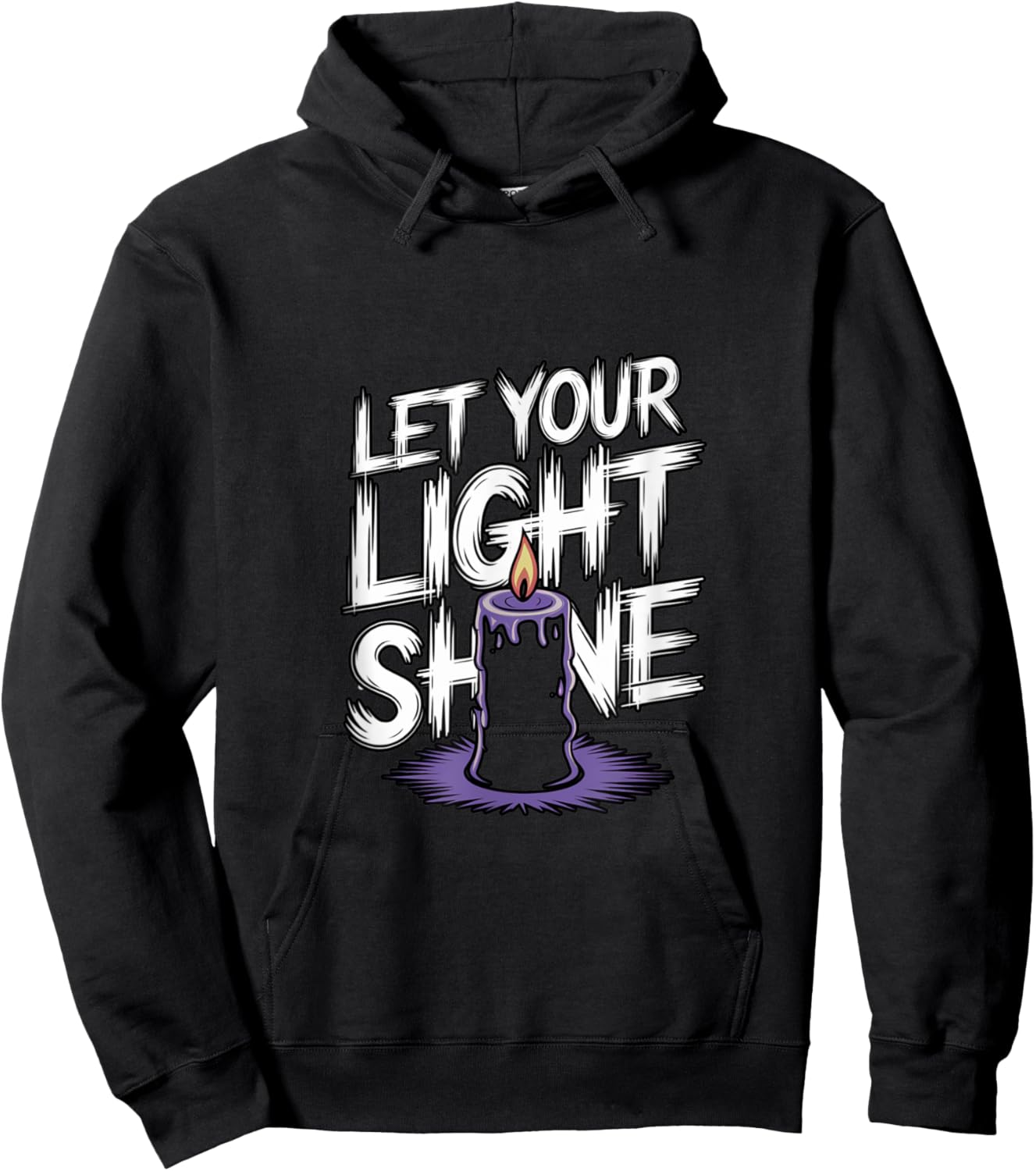Let Your Light Shine Candle Christian Biblical Inspiration Hoodie - Hoodie | Black