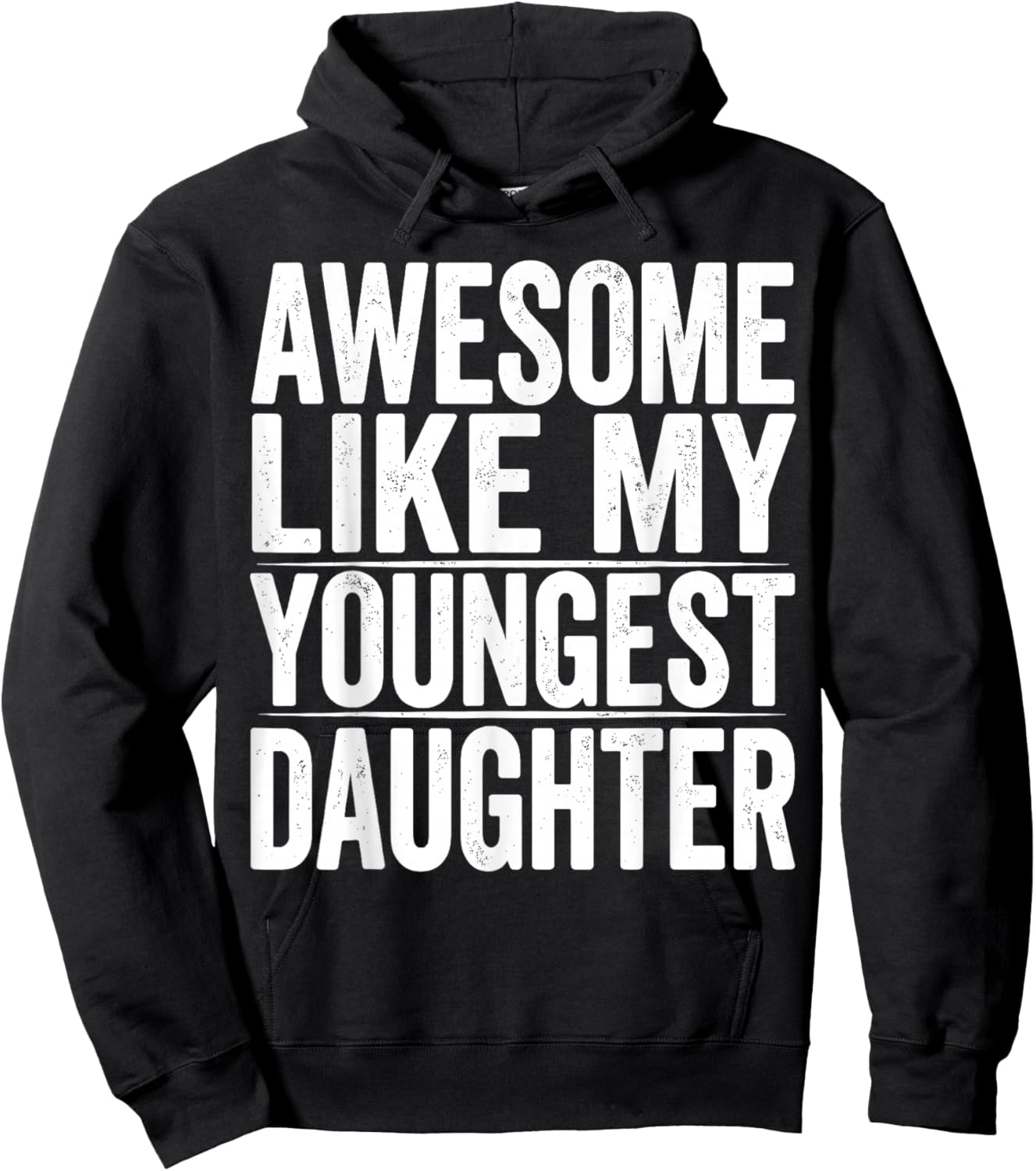 Retro Mother Father's Day Awesome Like My Youngest Daughter Hoodie - Hoodie | Black