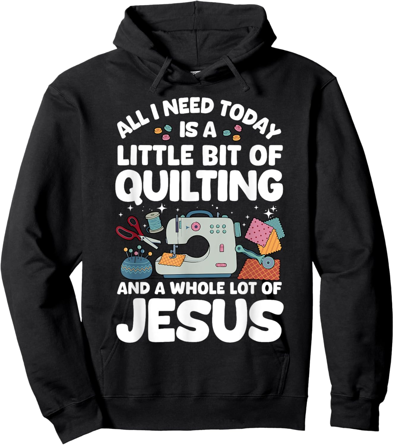 Cool Quilting Art Women Sewing Quilt Lover Quilter Hoodie - Hoodie | Black