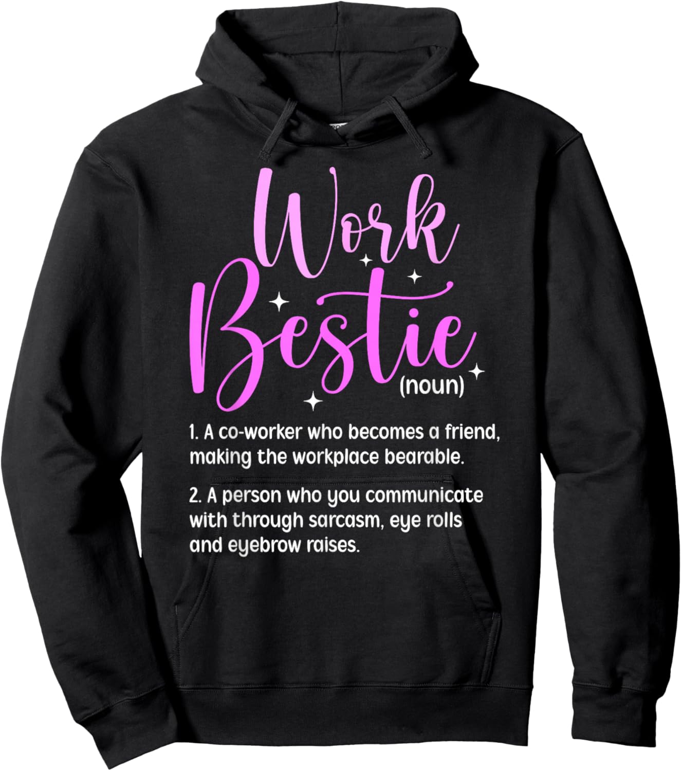 Work Bestie Definition Co-Worker Colleague Co-Workers Hoodie - Hoodie | Black